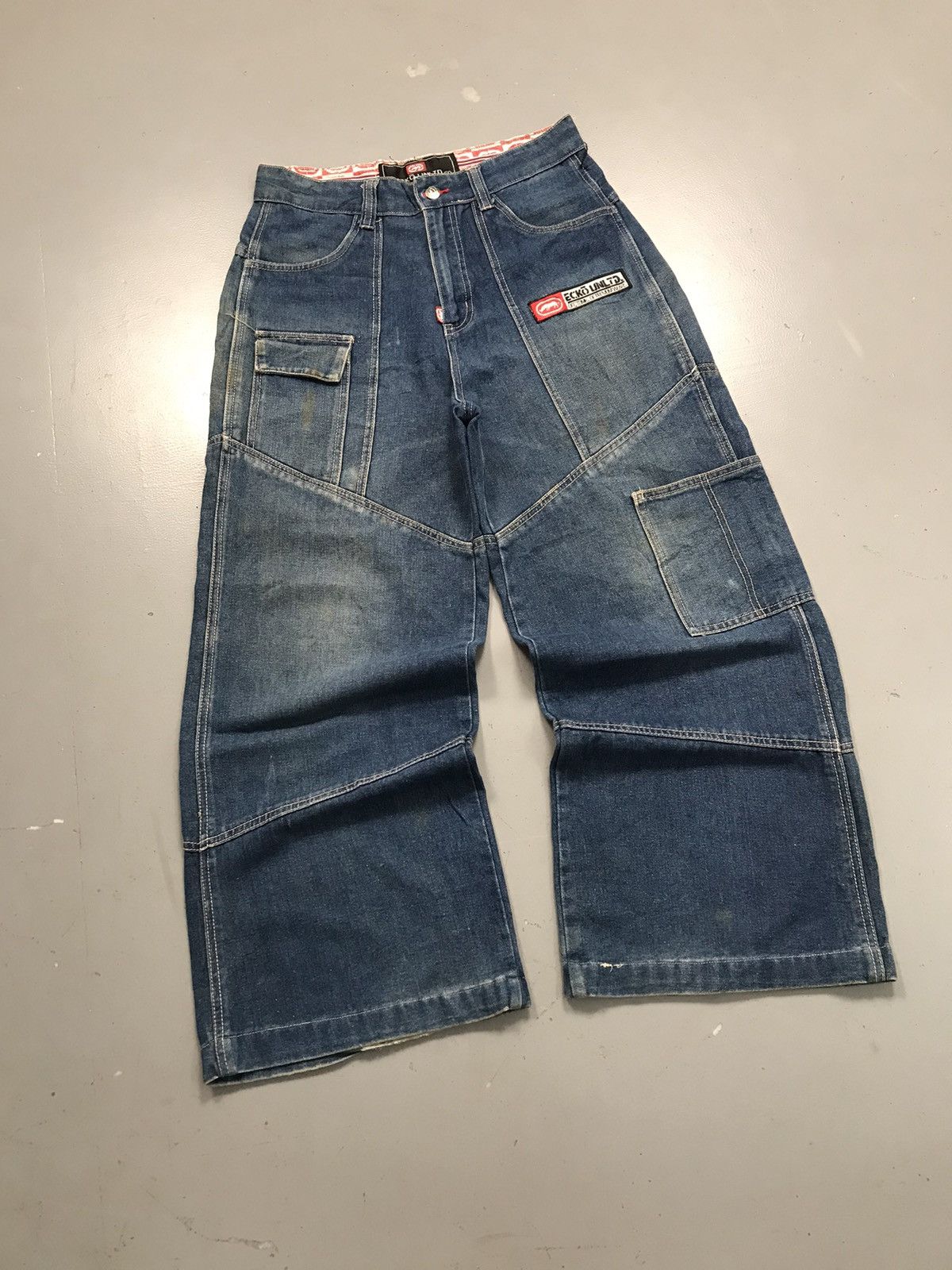 Ecko Unltd. × Vintage Vintage Ecko UNLTD SpellOut embroidered denim Size US 31 - 2 Thumbnail
