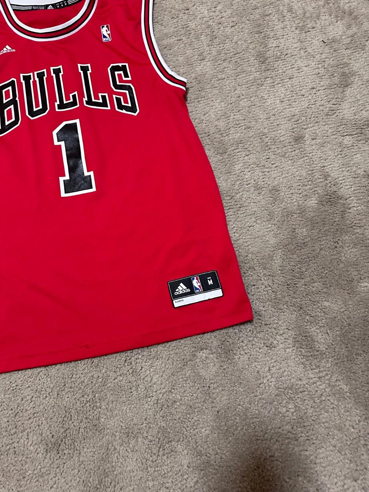 Adidas Adidas Swingman NBA Chicago Bulls Derrick Rose #1 Red Jersey Size US M / EU 48-50 / 2 - 2 Thumbnail