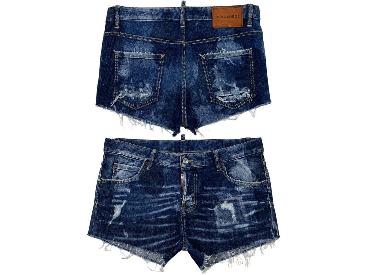 LASTDROP🔥 Dsquared D2 Cool Girl Jeans Distressed Mini Shorts