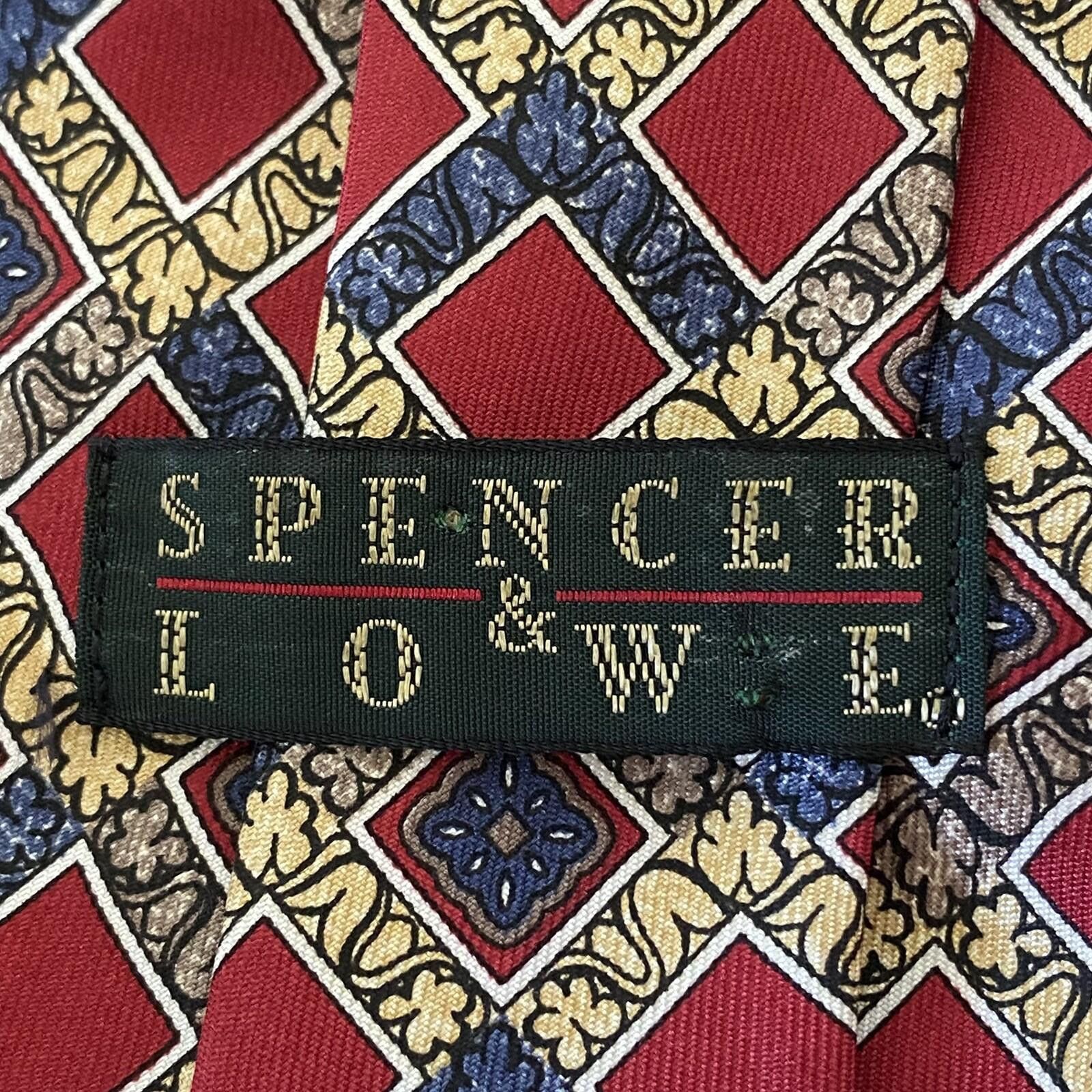Other 100% All Silk NeckTies Vintage Cocktail Geometric Pattern Size ONE SIZE - 2 Thumbnail