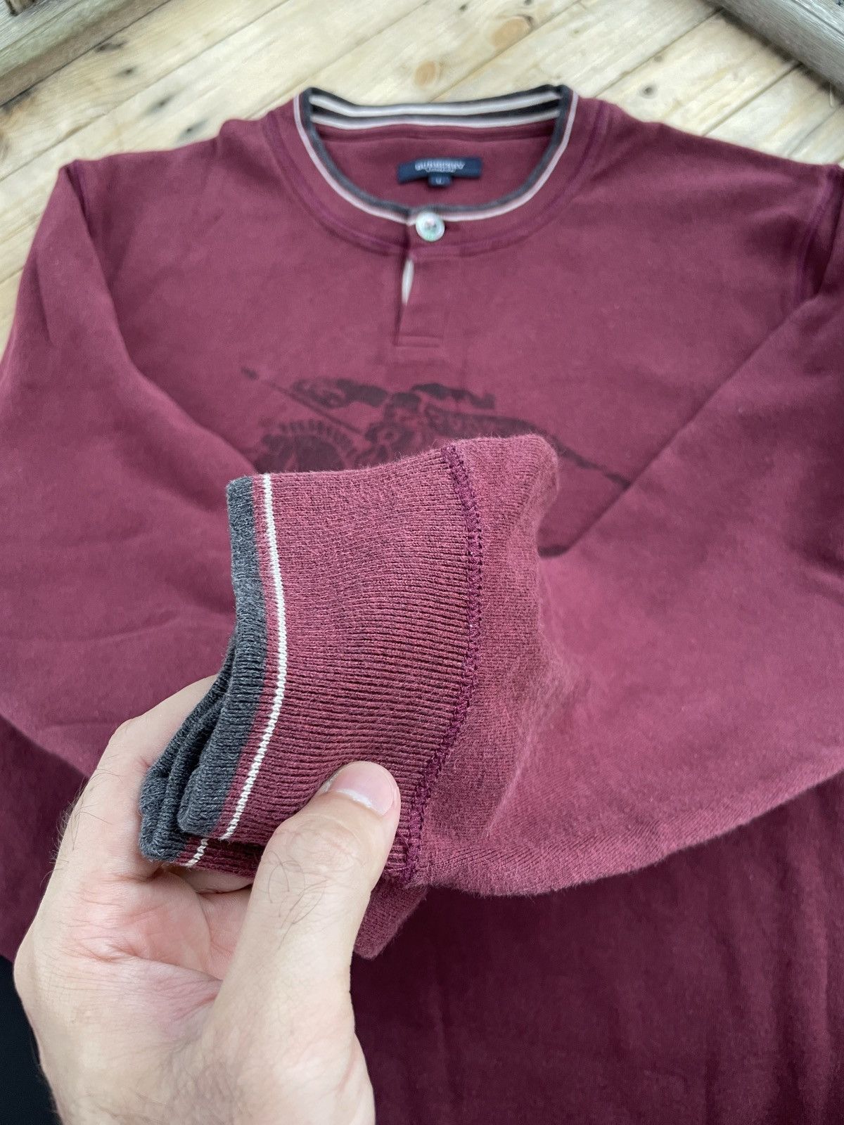 Burberry × Designer Burberry London Big Logo Maroon Size US L / EU 52-54 / 3 - 7 Thumbnail