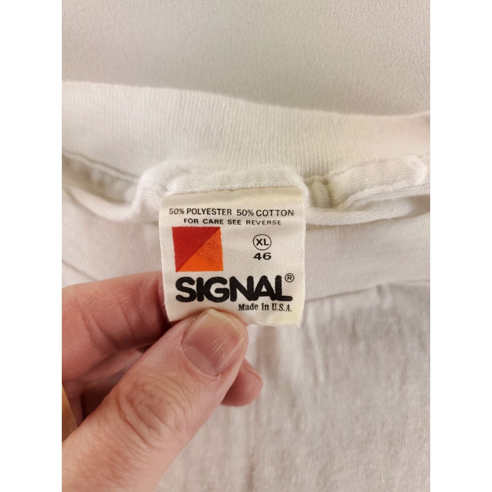 Vintage Coca-Cola T-Shirt VTG 90s Signal Single Stitch 50/50 Made USA Mens XL White Size US XL / EU 56 / 4 - 3 Thumbnail