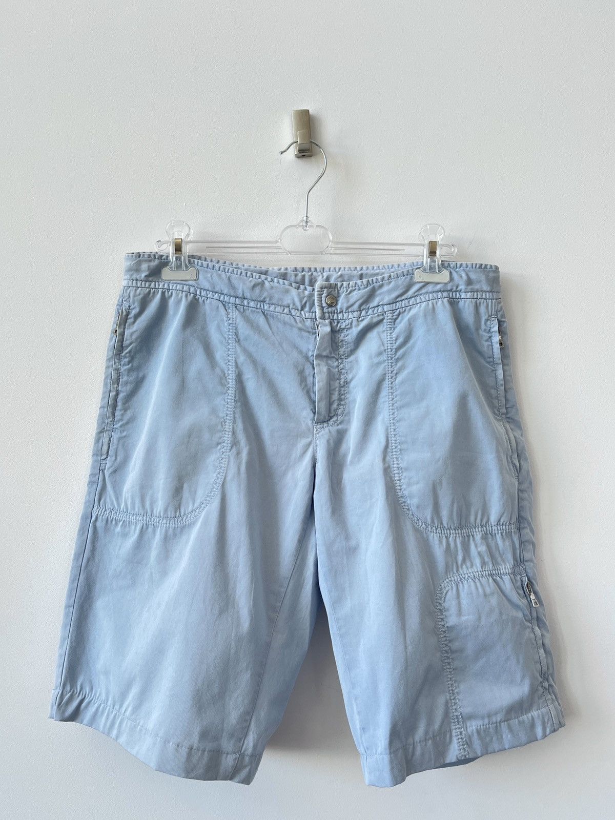 Prada Prada Milano Baby Blue Shorts Summer Luxury Italy Size US 31 - 2 Thumbnail