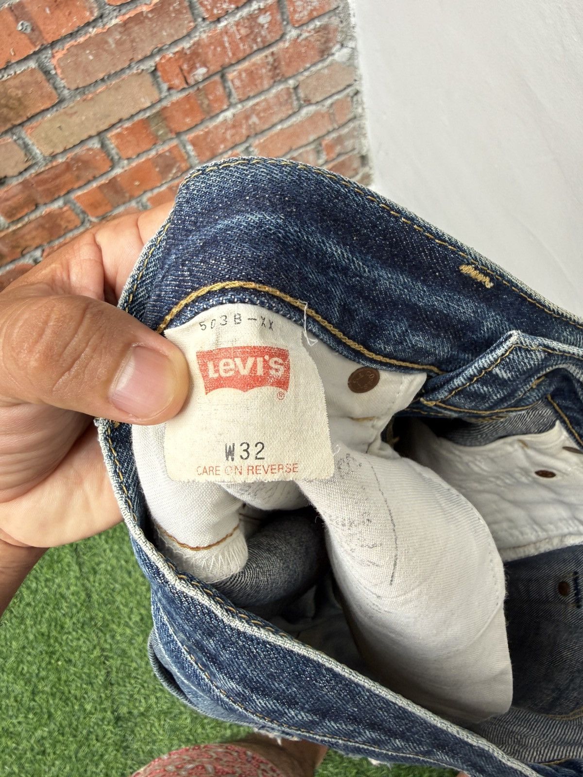 Levi's Vintage Clothing W32x32 vintage levi’s 503B redline distressed big E Size US 32 / EU 48 - 9 Thumbnail