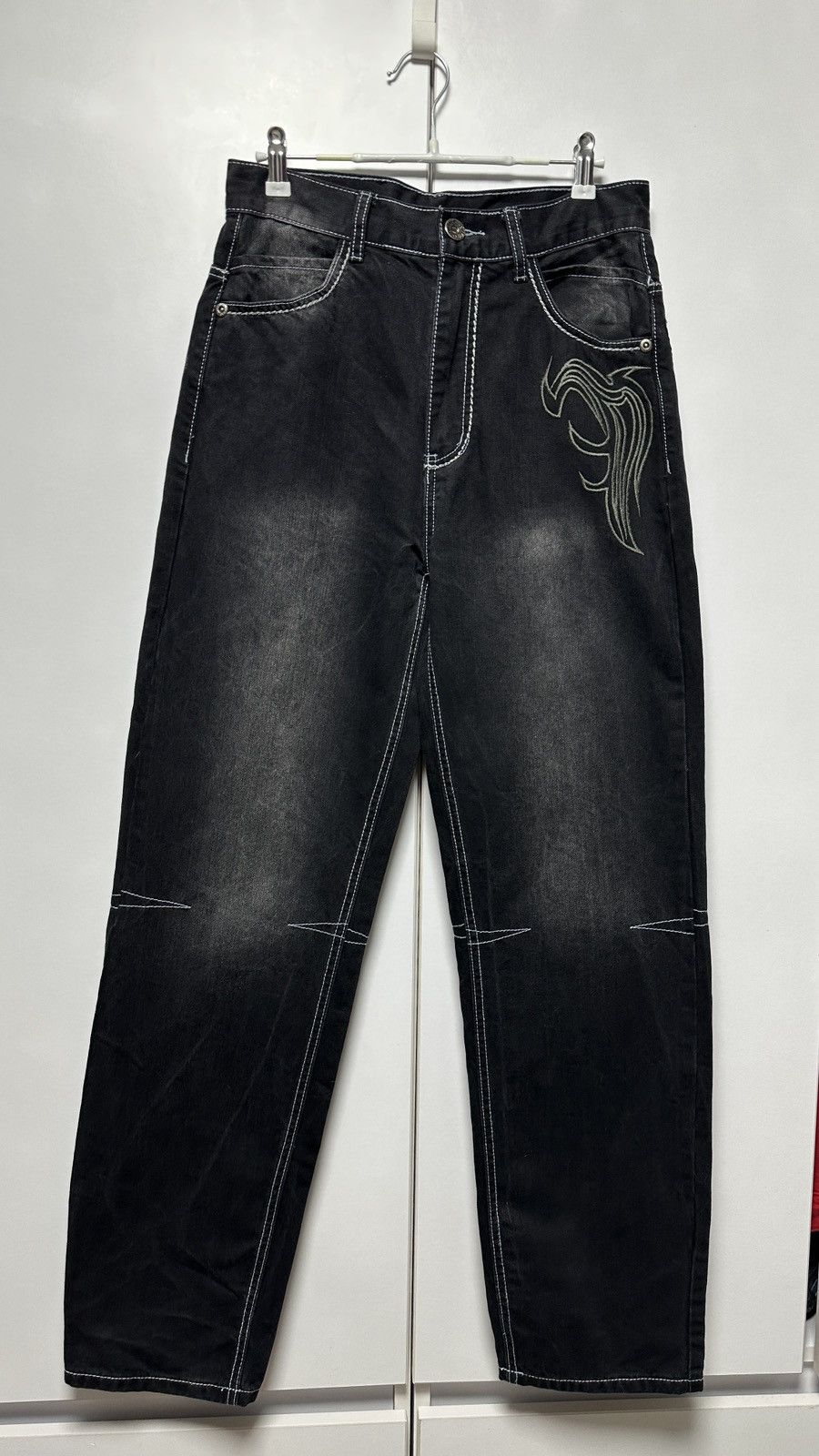 Other Vintage Y2K Play Bigg Jeans Black Wash Denim Japanese Style Size US 28 / EU 44 - 2 Thumbnail