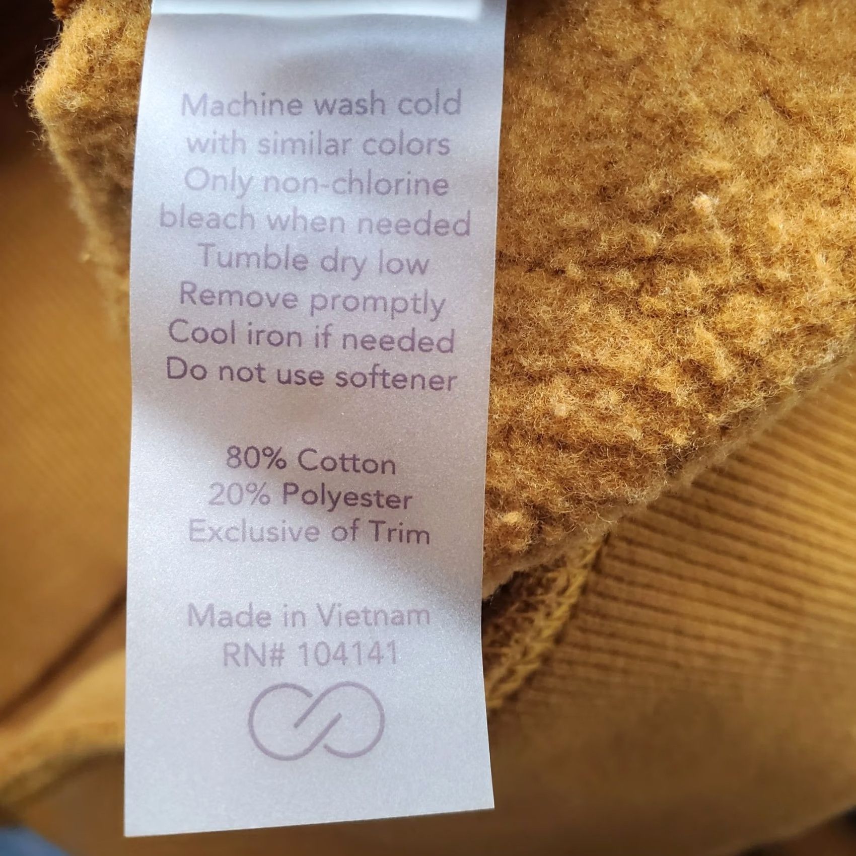 Vintage CALIA Womens Medium Tan Pullover Hoodie Long Sleeve Hooded Lined Sweatshirt Size M / US 6-8 / IT 42-44 - 6 Thumbnail