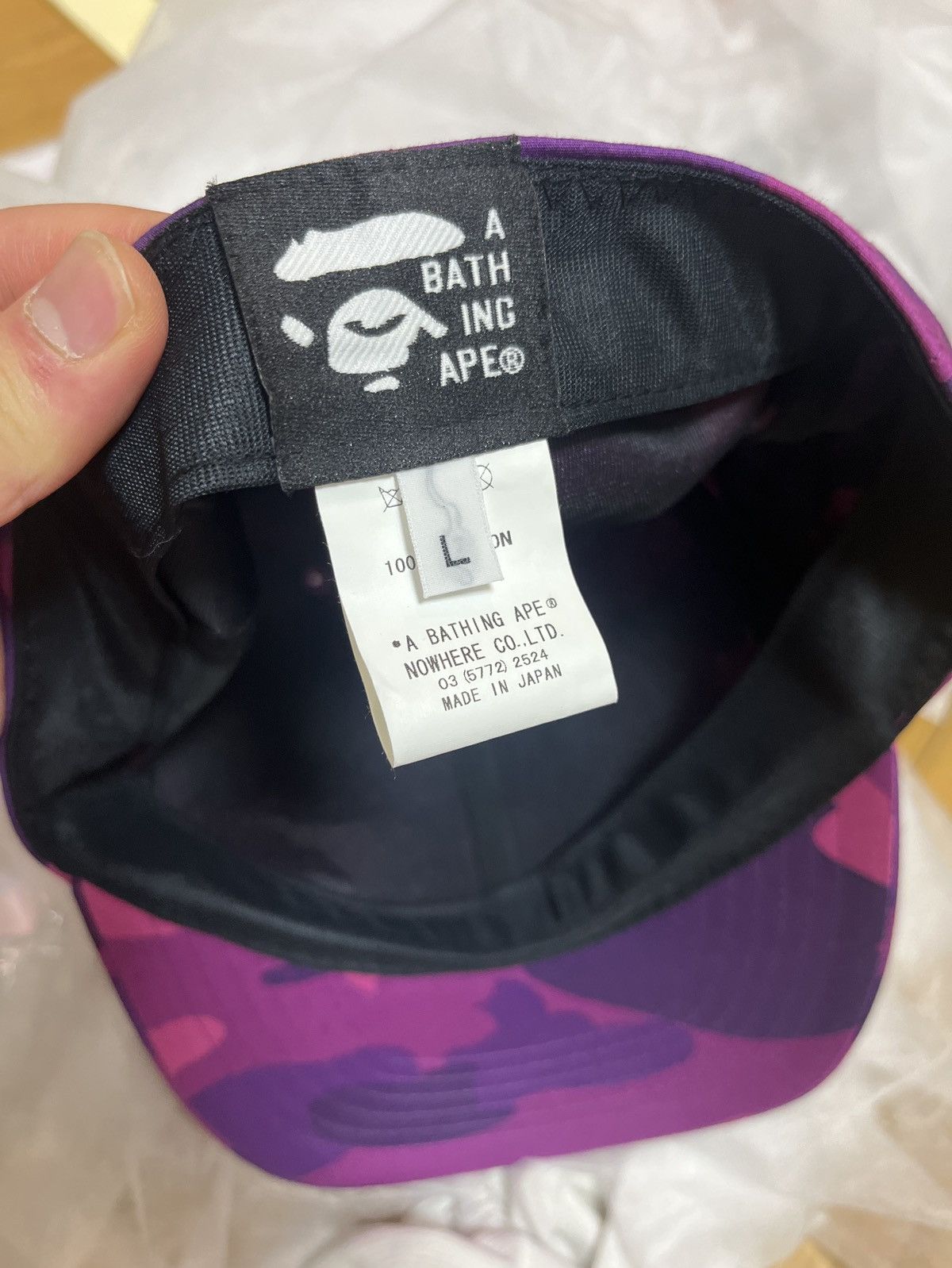 Bape Bape purple camo hat Size ONE SIZE - 3 Thumbnail