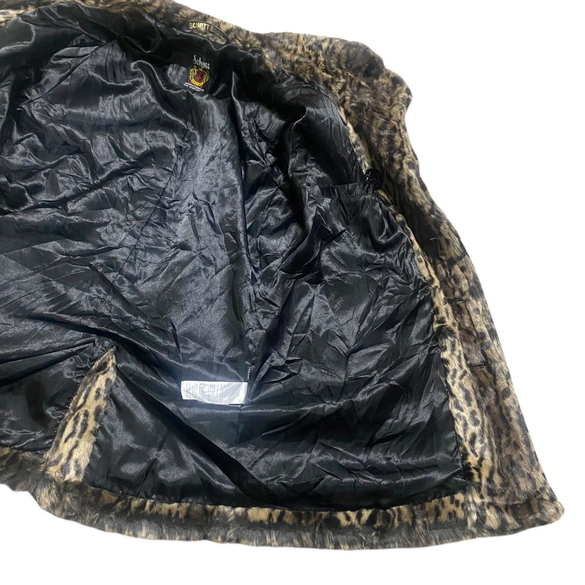 Schott MOUSSY X SCHOTT BROS Faux Fur Leopard Peacoat Jacket Size M / US 6-8 / IT 42-44 - 22 Thumbnail