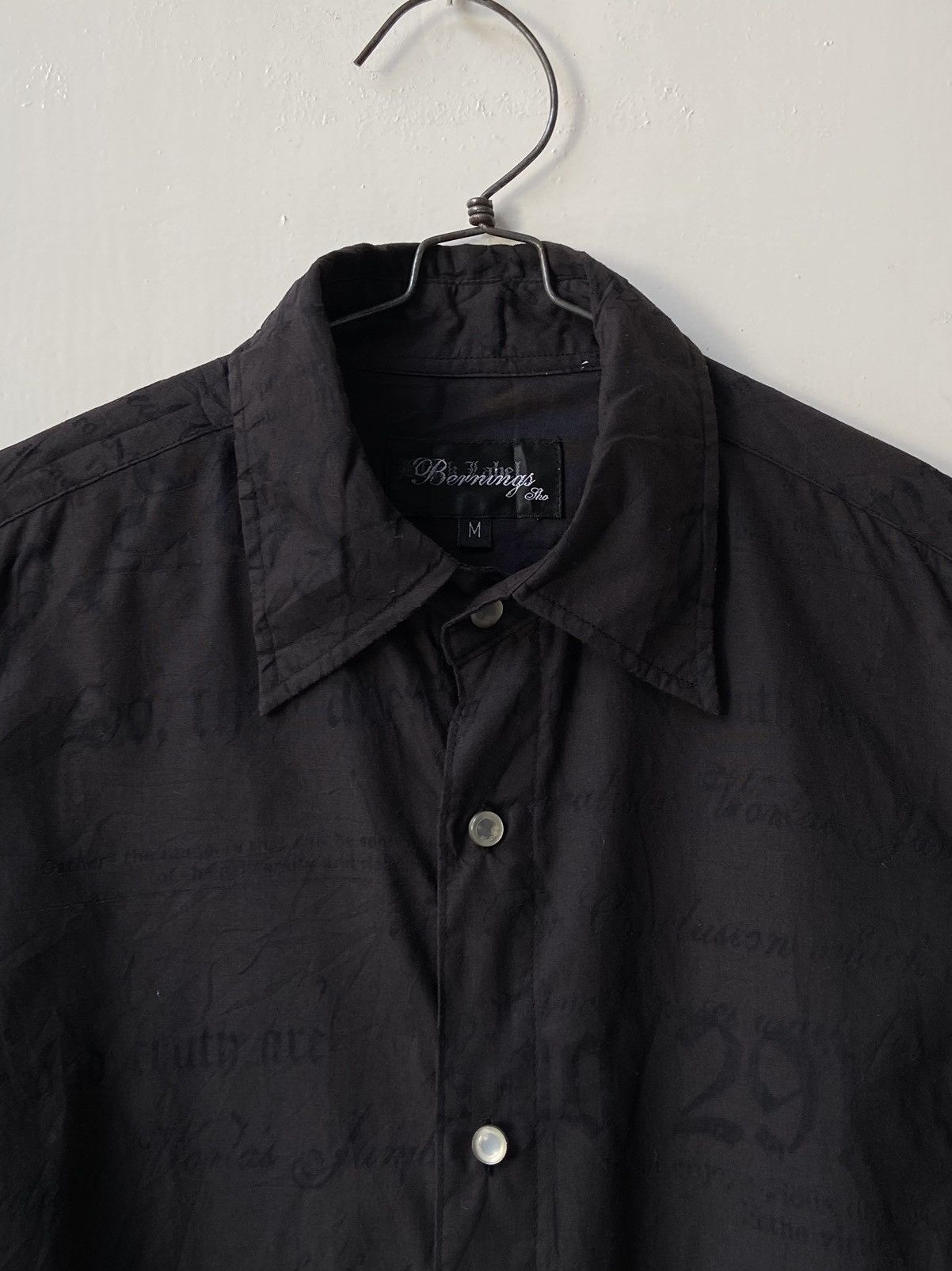 Designer × Japanese Brand BERNINGS SHO Black Shirt Size US S / EU 44-46 / 1 - 13 Thumbnail