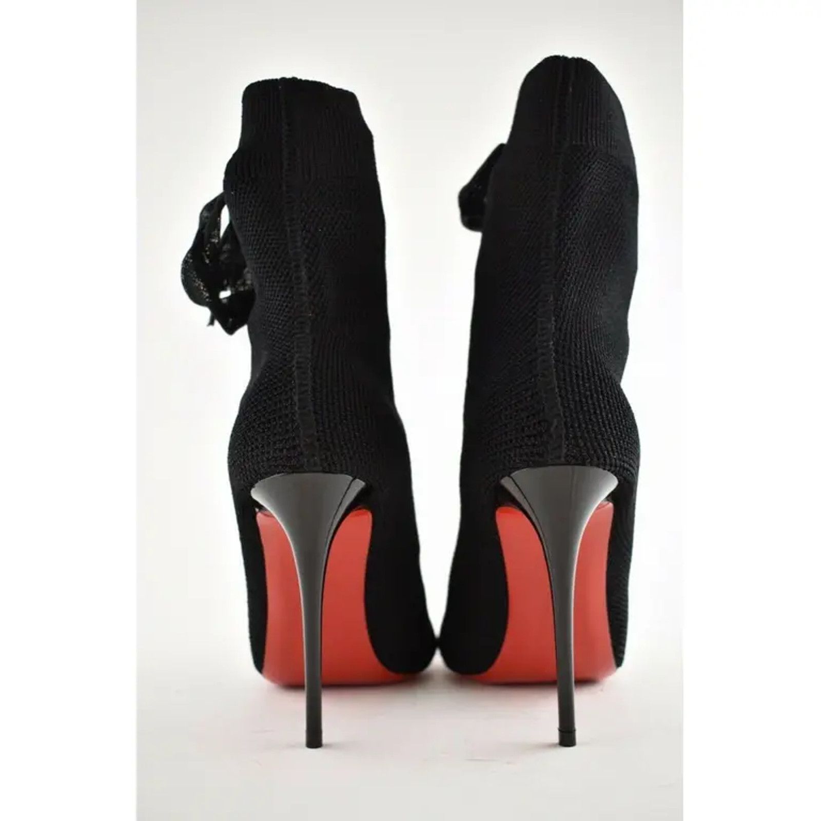 Christian Louboutin Christian Louboutin Frenchie 100 Black Patent Lace Heel Size US 5.5 / IT 35.5 - 10 Thumbnail