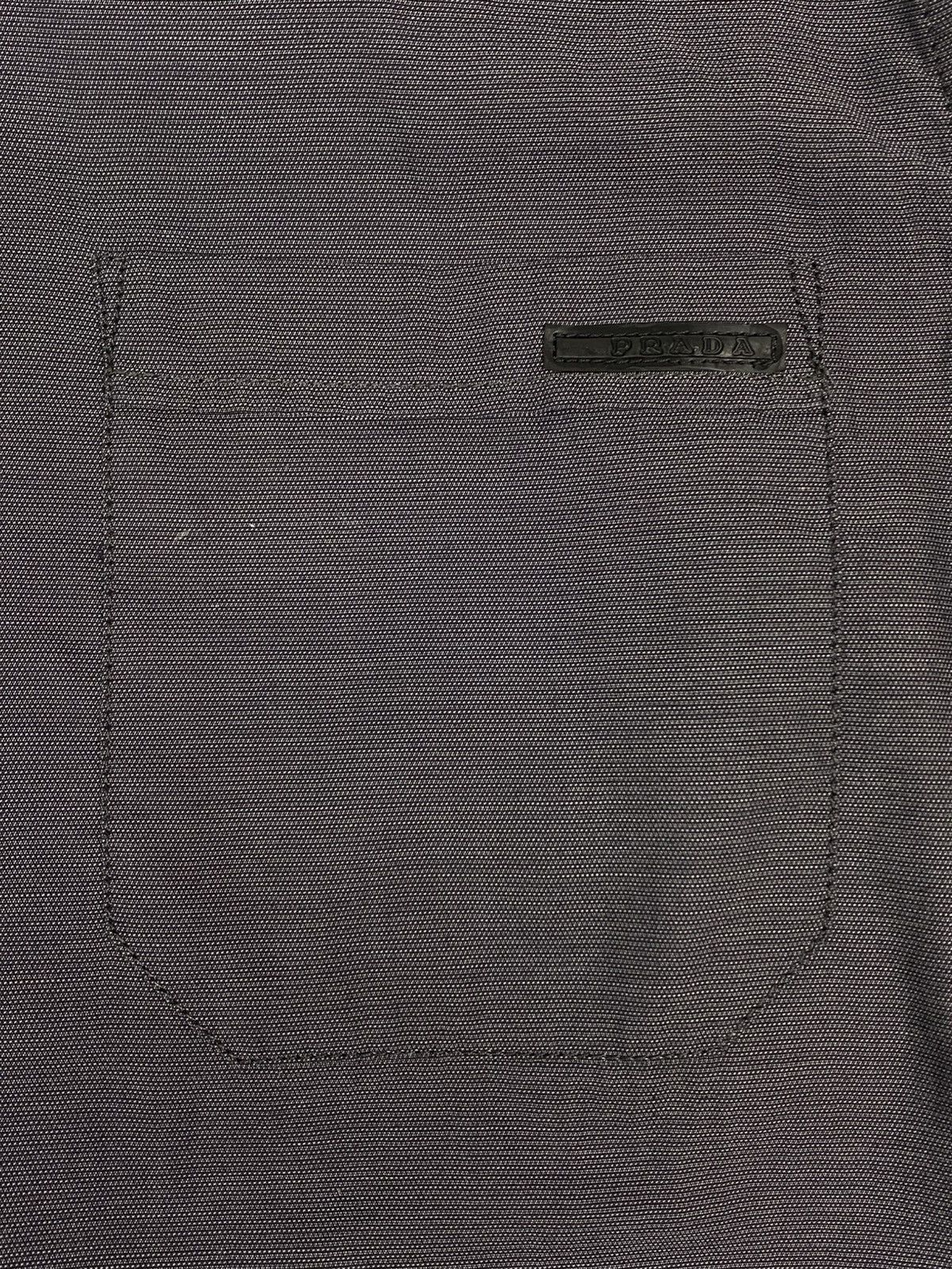 Prada Prada Dark Grey Black Tab Long Sleeve Button Up Shirt Size US M / EU 48-50 / 2 - 22 Thumbnail
