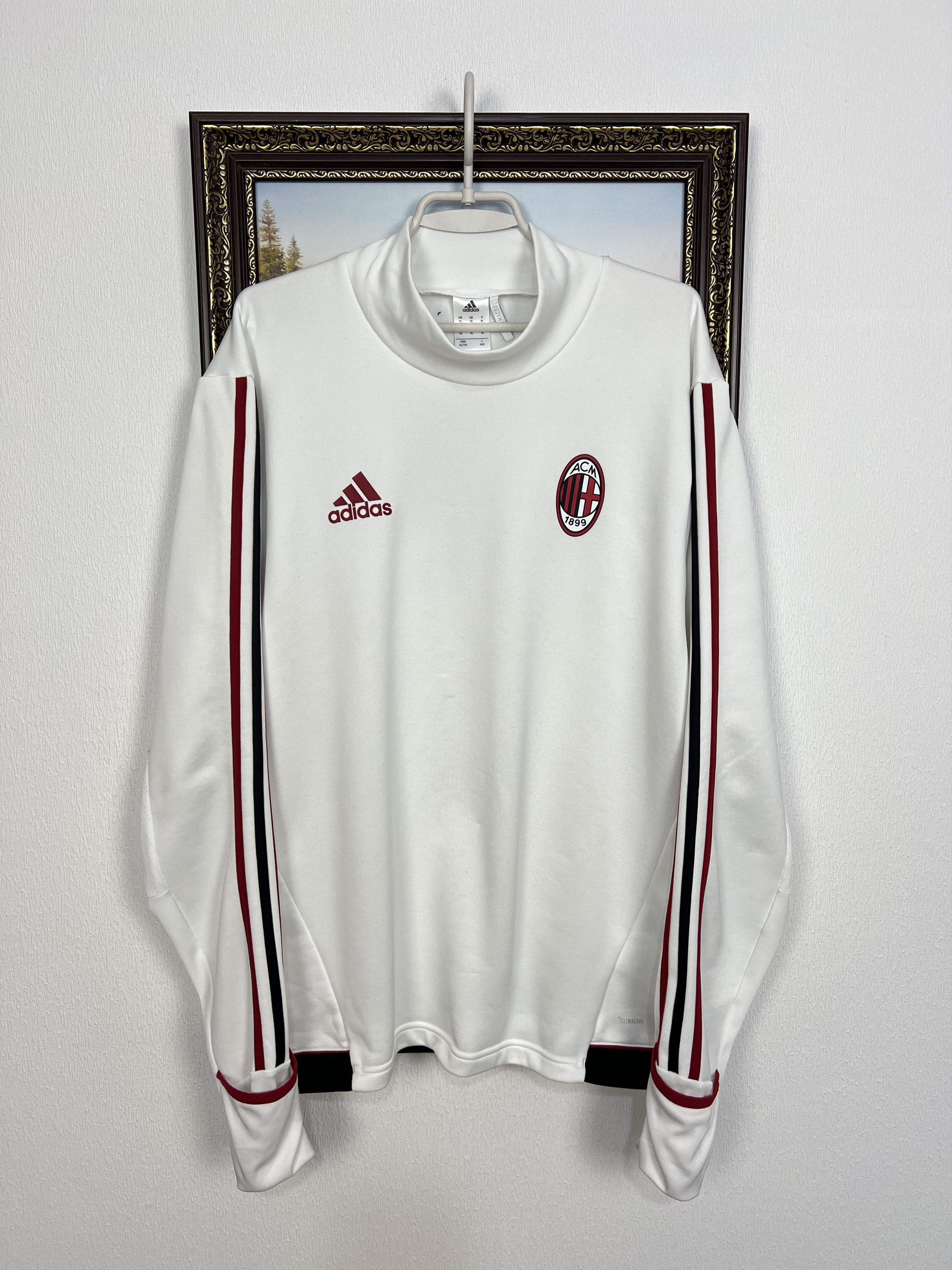Adidas Adidas AC Milan Football Train Sweatshirt Soccer Track Top Size US XL / EU 56 / 4 - 1 Thumbnail