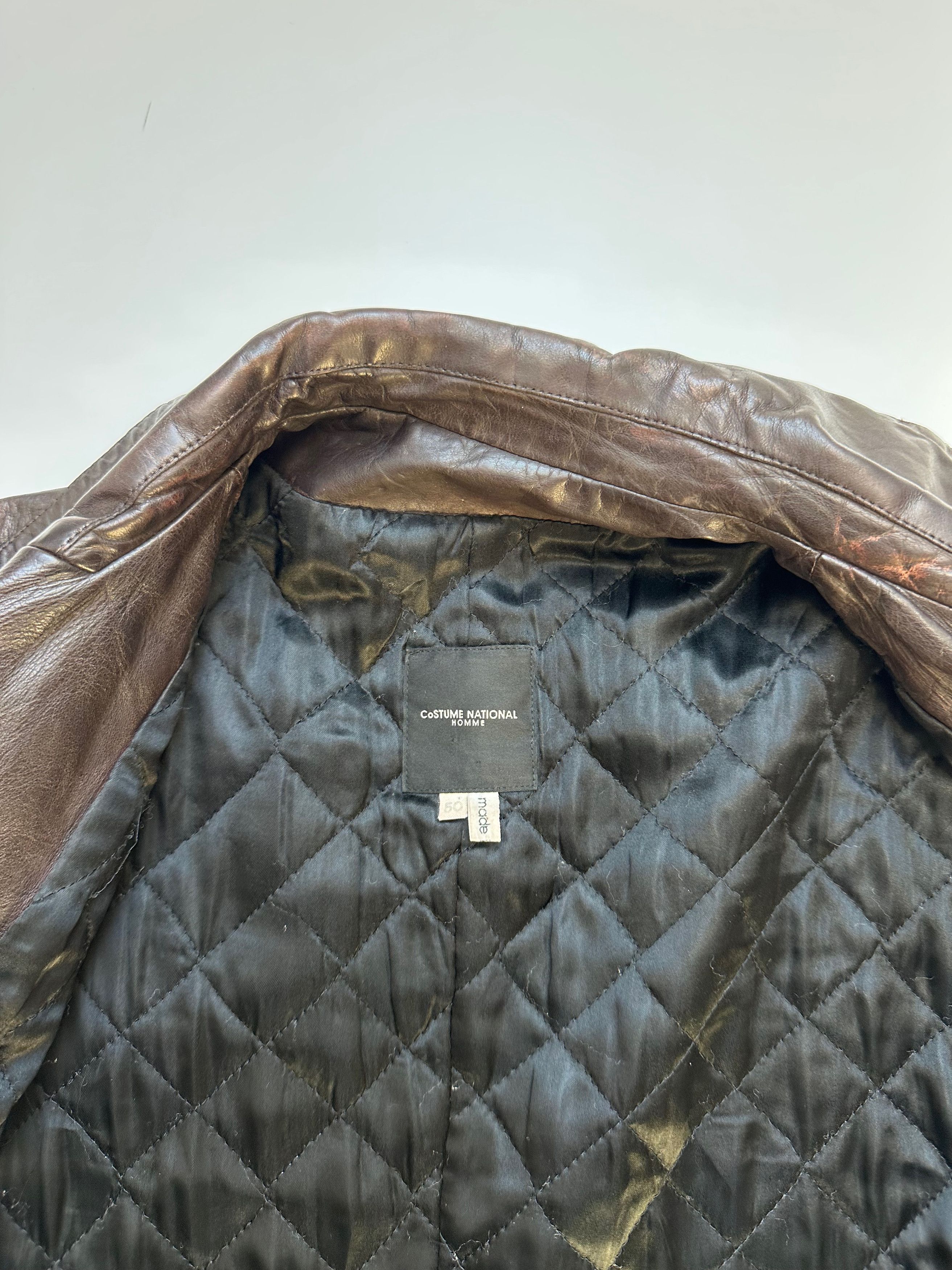 Costume National Costume National Brown Leather Coat jacket avant garde Size US M / EU 48-50 / 2 - 4 Thumbnail