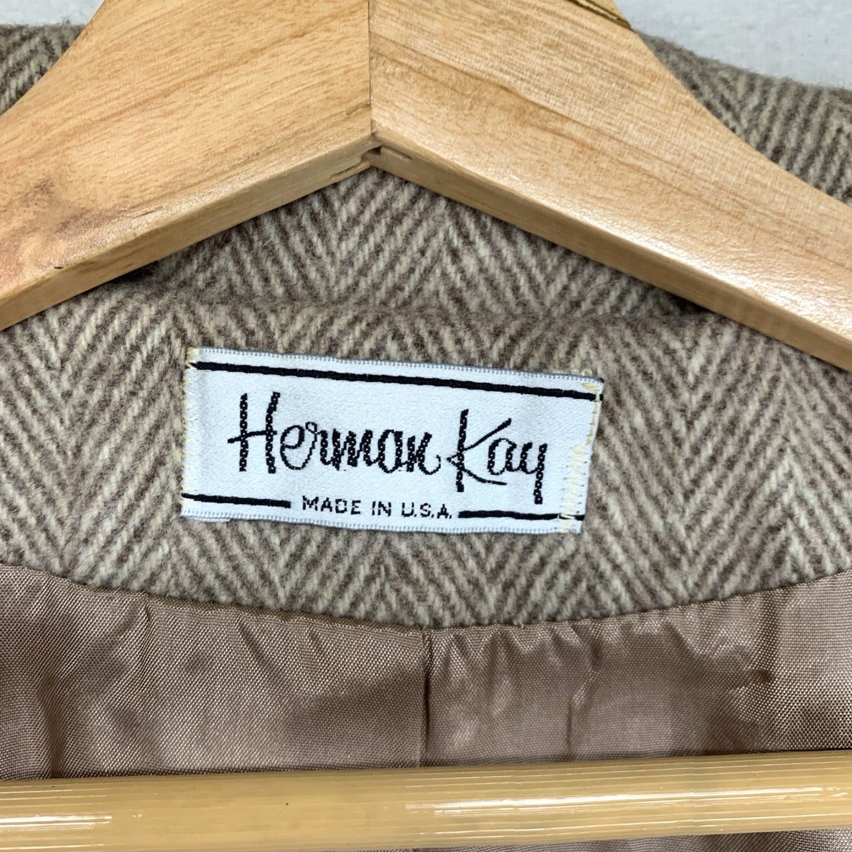 Vintage VINTAGE Herman Kay Coat Woman Pea Coat Wool Beige 80% wool 20% Nylon 43x32 Size M / US 6-8 / IT 42-44 - 4 Thumbnail