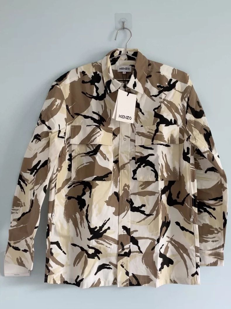 Kenzo KENZO Men's art camouflage long sleeve shirt jacket Size US M / EU 48-50 / 2 - 1 Thumbnail
