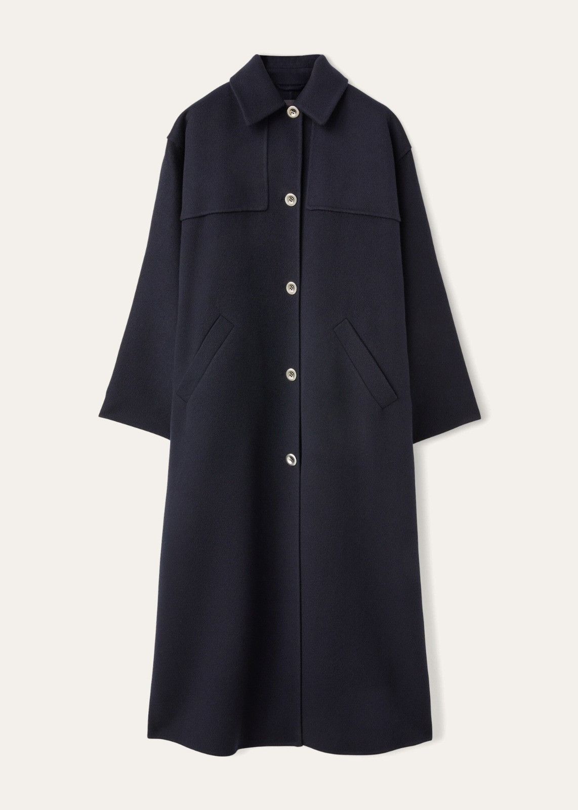 Loro Piana o1srvl11e1124 Cashmere Double Trench Coat in Navy Blue Size M / US 6-8 / IT 42-44 - 1 Thumbnail