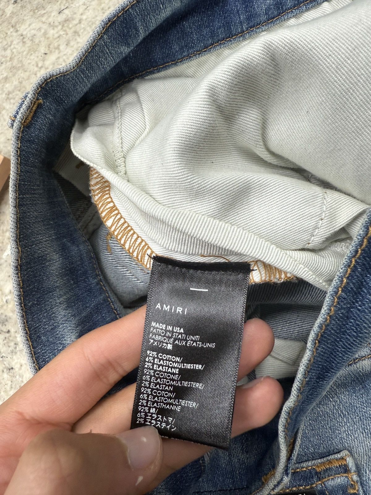 Amiri Amiri MX1 Blue Bandana Jeans Size US 34 / EU 50 - 13 Thumbnail