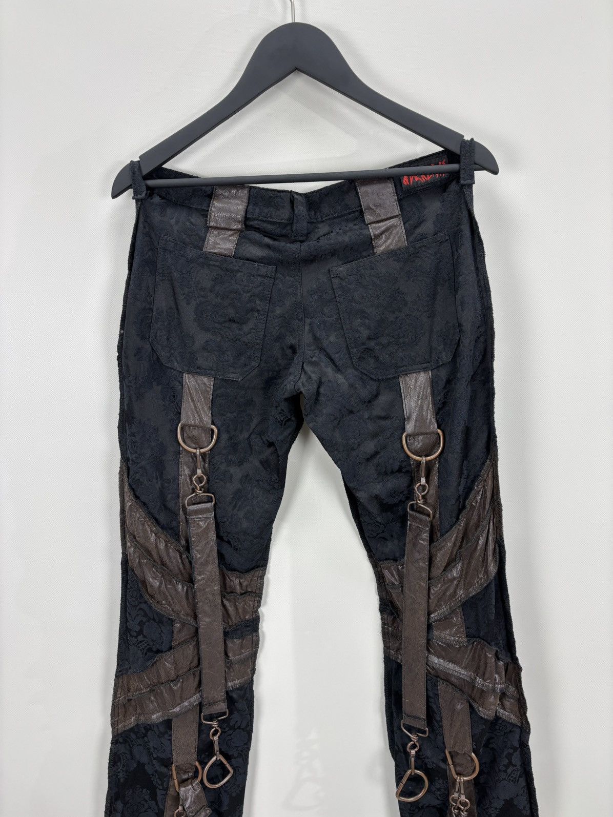 Japanese Brand Womens pants Y2k Punk Aderlass Size 28 Color Black Size 24" / US 00 / IT 34 - 9 Thumbnail