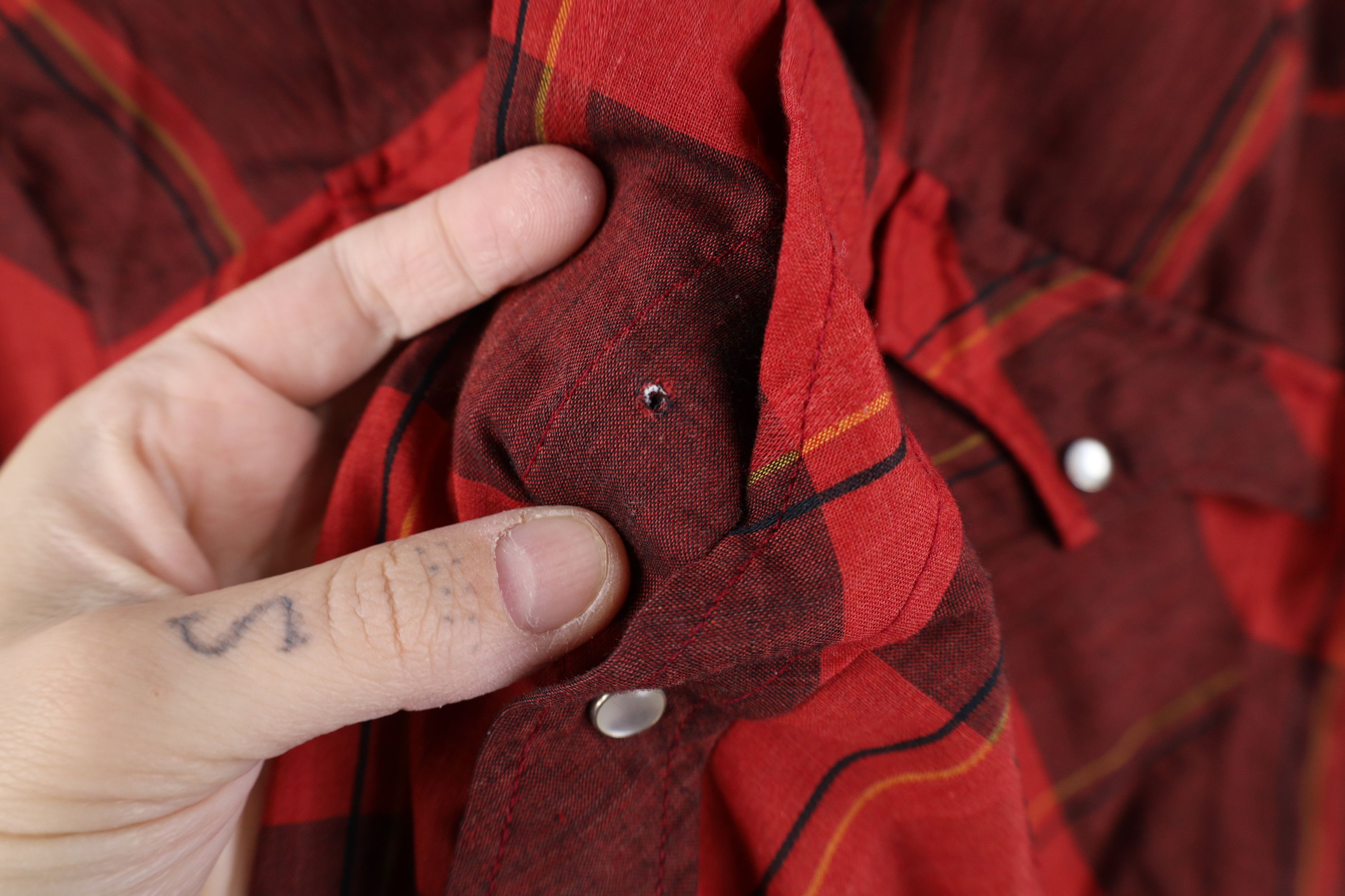 Vintage Vintage 70s Rockabilly Western Cowboy Snap Button Shirt Size US L / EU 52-54 / 3 - 4 Thumbnail