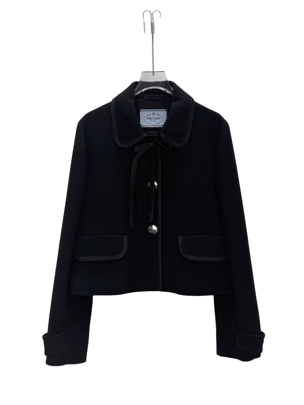 Prada Prada Virgin Wool Bow Detail Jacket Size 44 Size M / US 6-8 / IT 42-44 - 1 Thumbnail