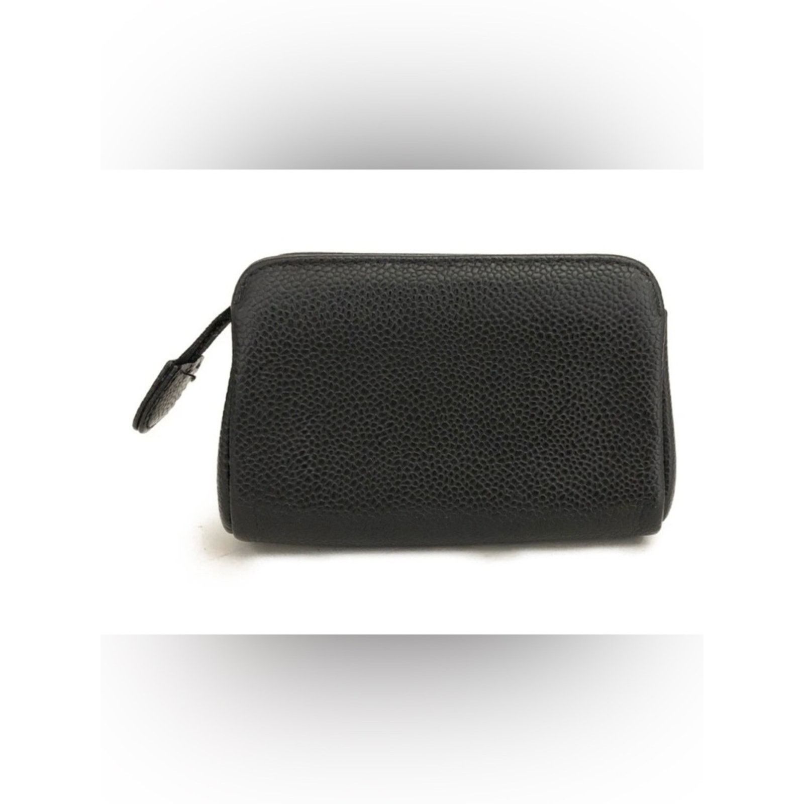 Chanel CHANEL Black Caviar Leather Zip Pouch Cosmetic Card Case Size ONE SIZE - 5 Thumbnail