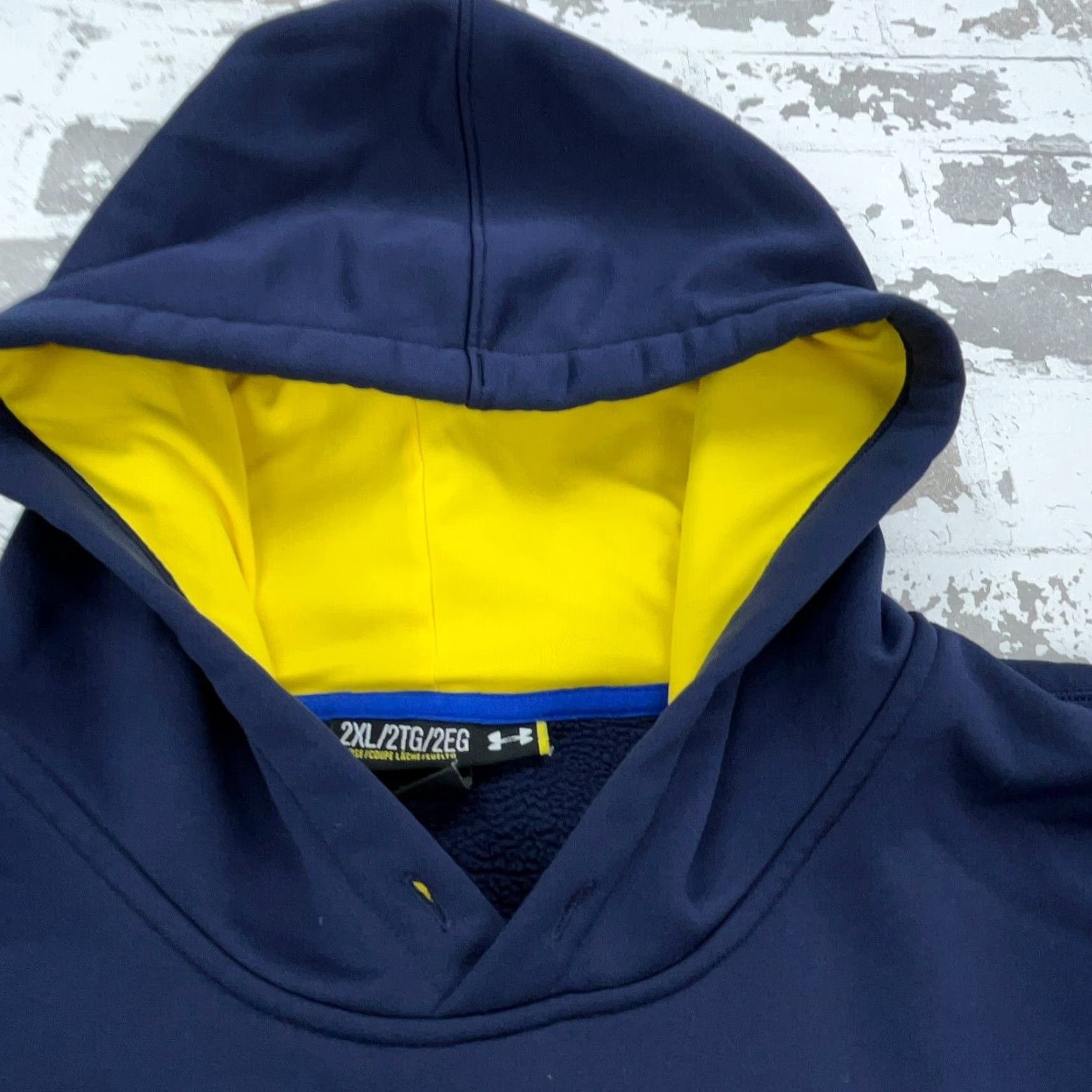 Under Armour Under Armour Hoodie Men 2XL XXL Blue Yellow Sweatshirt Steph Curry 30 Mens Size US XXL / EU 58 / 5 - 4 Thumbnail