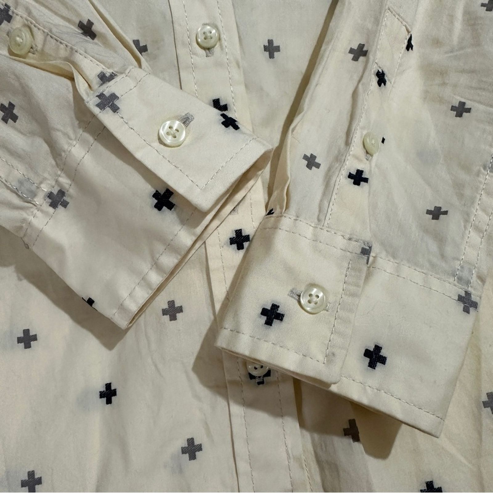Pendleton PENDLETON Cream Meridian Cross Button Up Long Sleeve Shirt S Size US S / EU 44-46 / 1 - 4 Thumbnail