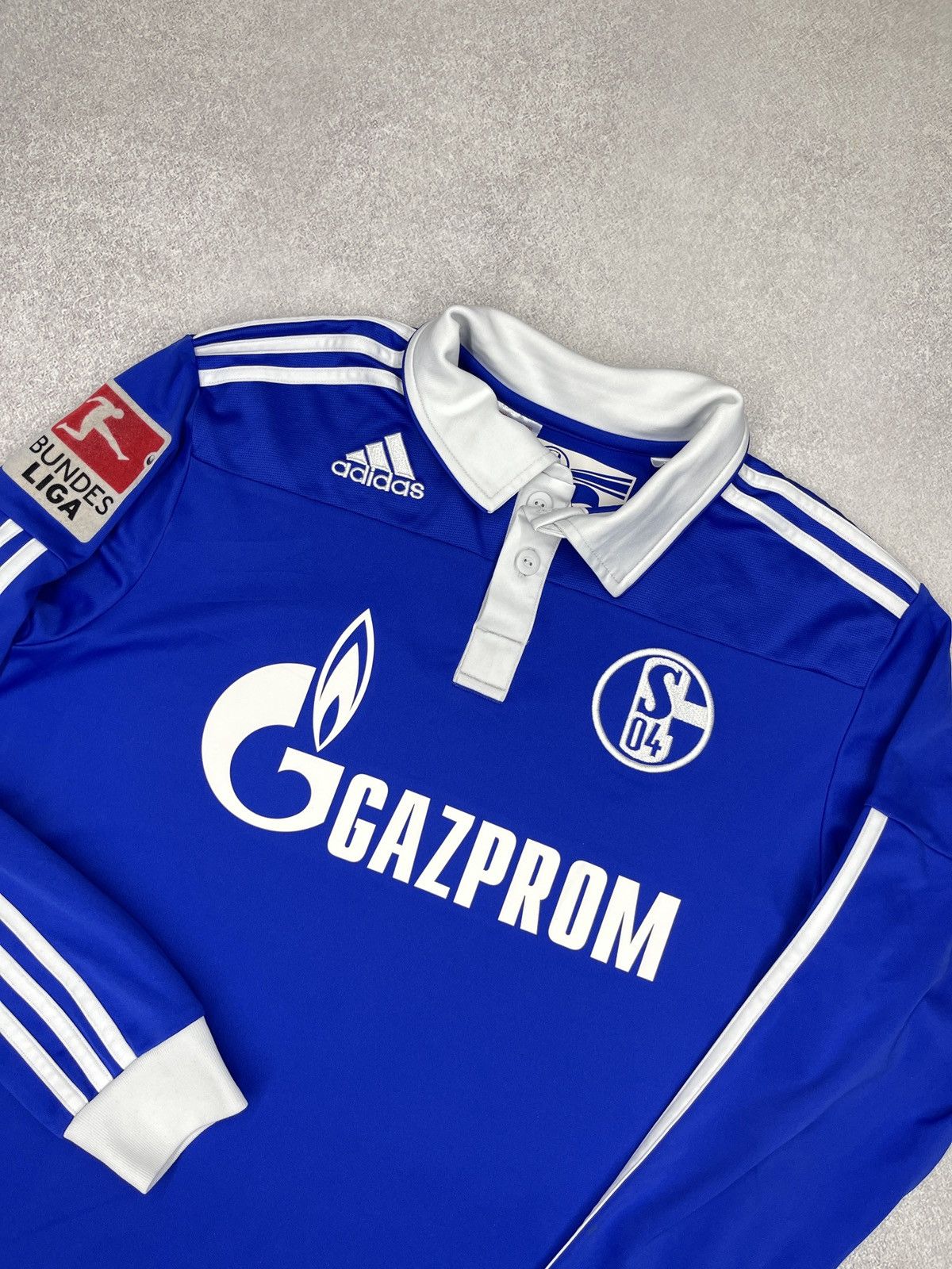 Adidas Adidas Schalke Pukki 20 Bundes Liga Polo Longsleeve Jersey Size US S / EU 44-46 / 1 - 4 Thumbnail