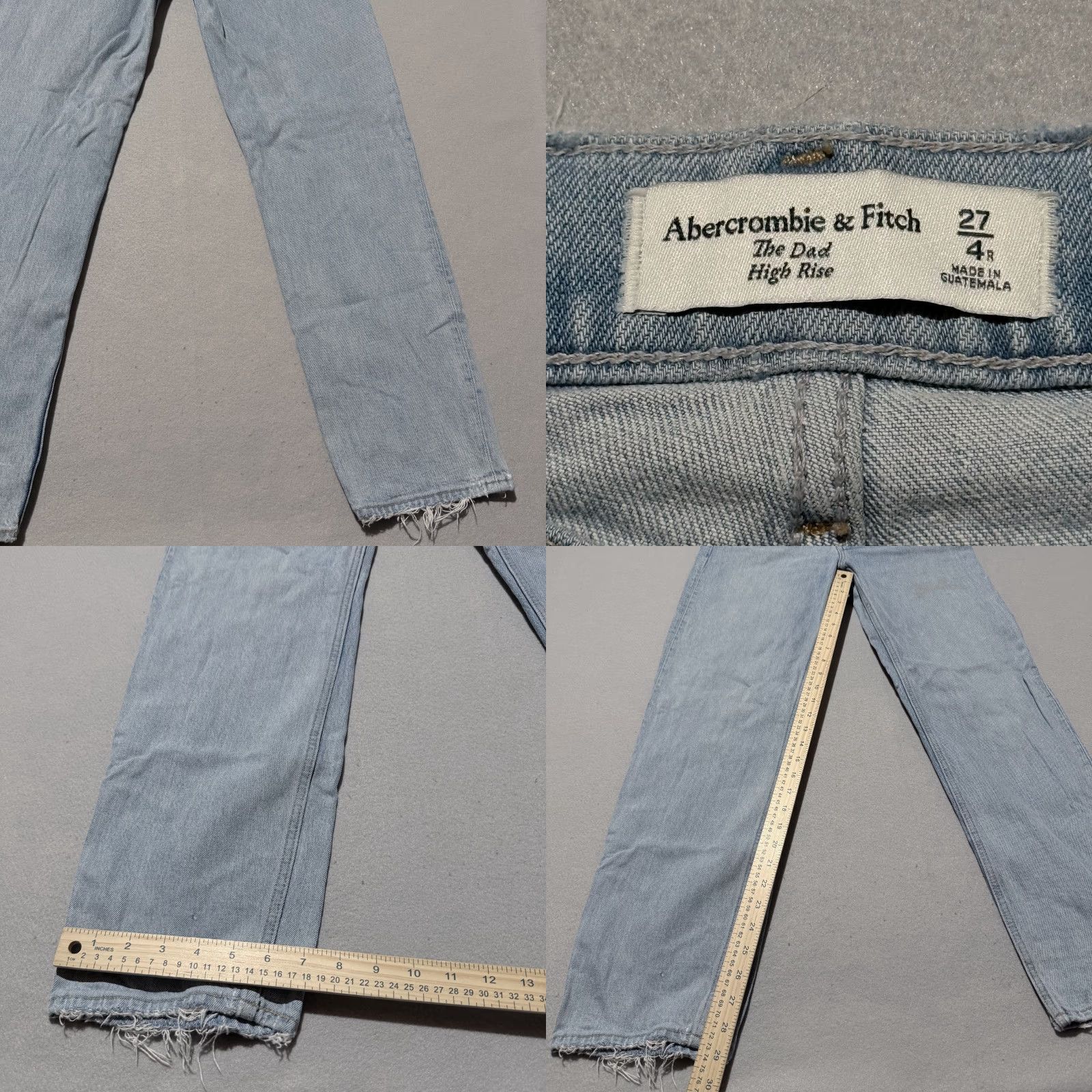 Abercrombie & Fitch Abercrombie & Fitch The Dad Jeans Women's Blue Denim Classic Button Fly 4 Size 27" / US 4 / IT 40 - 8 Thumbnail