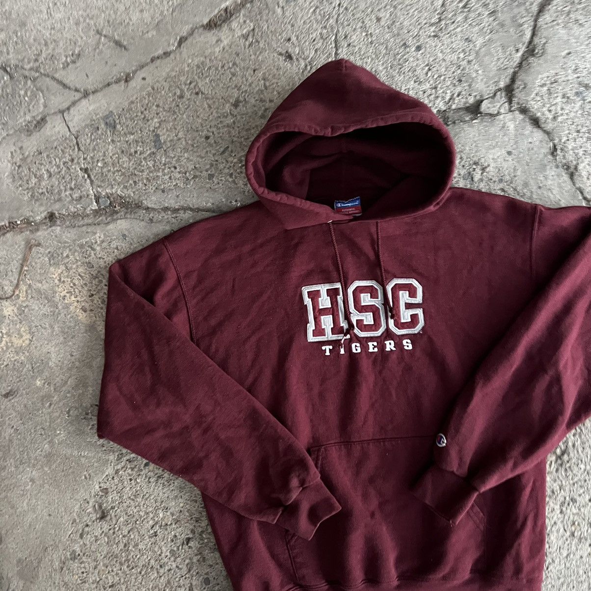 Champion × Vintage Vintage Champion HSC University Hoodie Sweatshirt Red Size US M / EU 48-50 / 2 - 3 Thumbnail