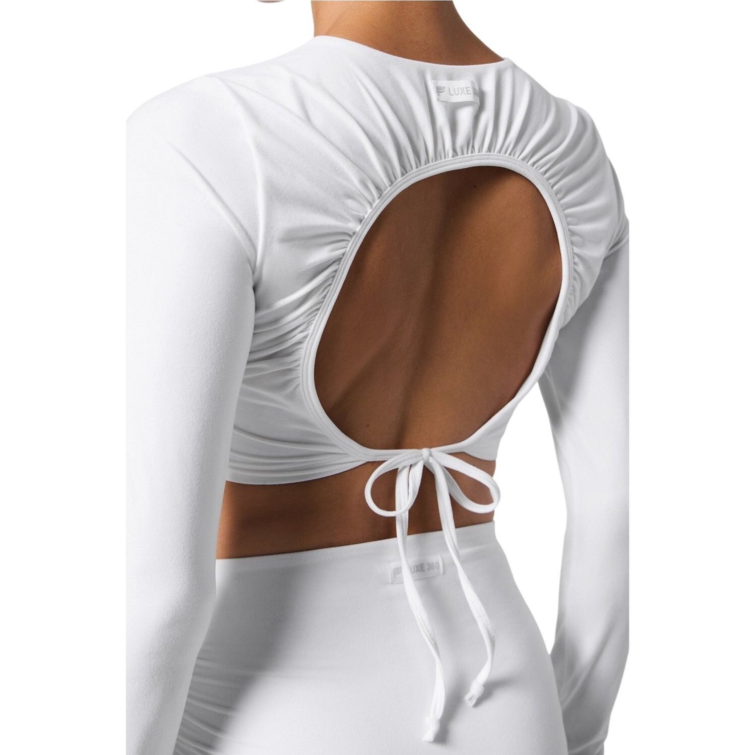 Fabletics Fabletics Luxe 360 White Long Sleeve Top - Size XS - New Size XS / US 0-2 / IT 36-38 - 2 Thumbnail