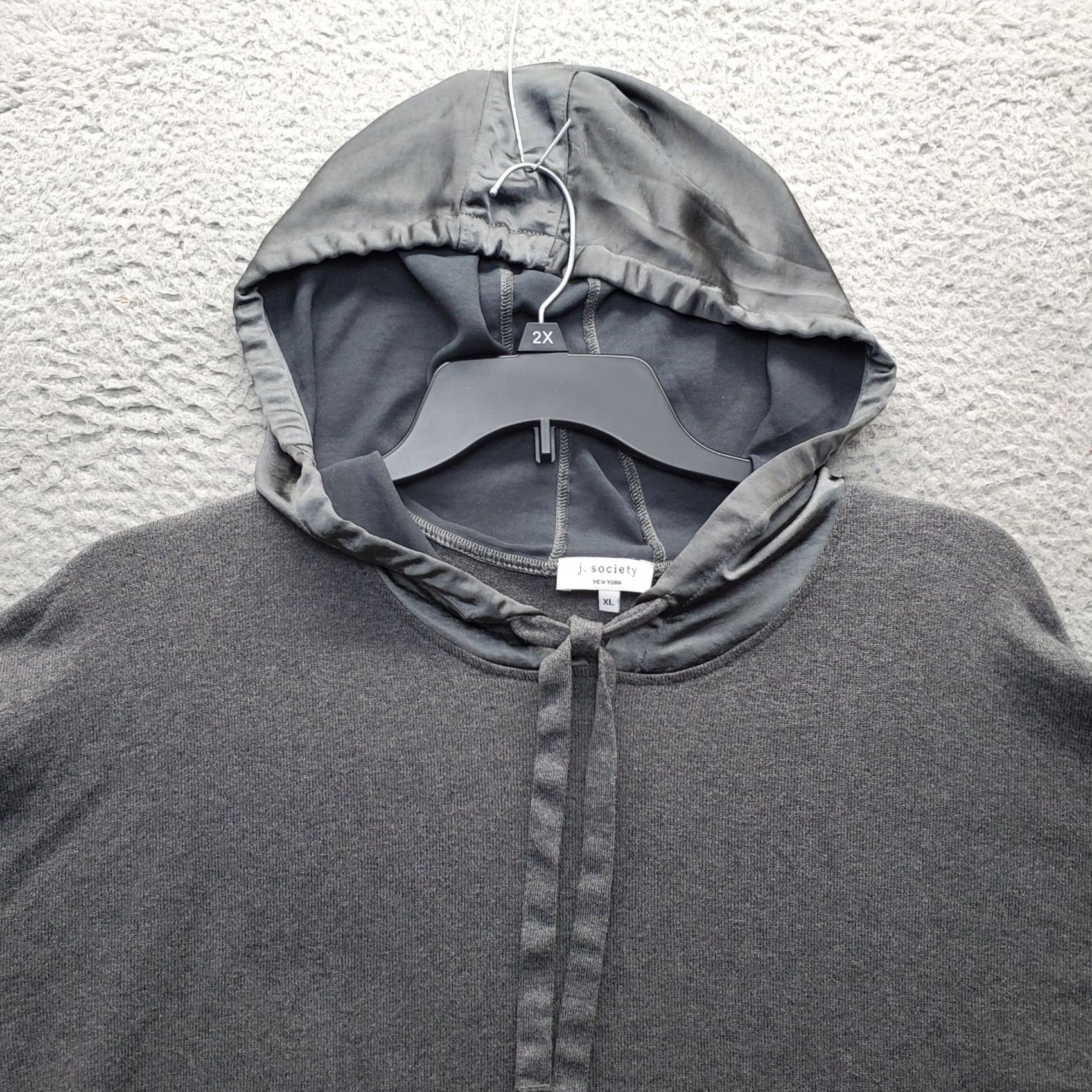 KangaROOS J Society Hoodie Womens XL Gray Long Sleeve Kangaroo Pocket Drawstring Size XL / US 12-14 / IT 48-50 - 6 Thumbnail