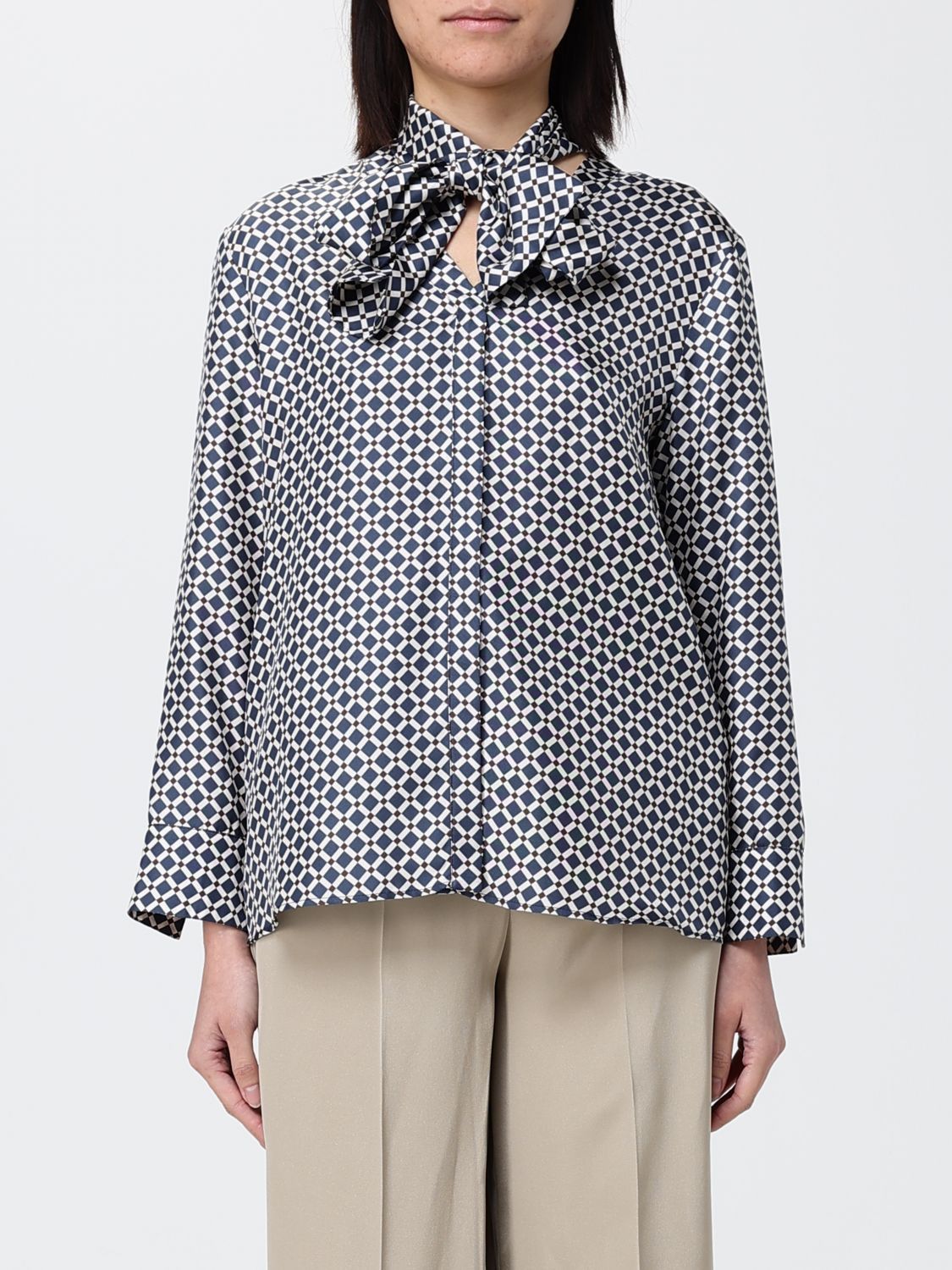 Max Mara Max Mara Shirt Woman Blue Size XL / US 12-14 / IT 48-50 - 1 Thumbnail