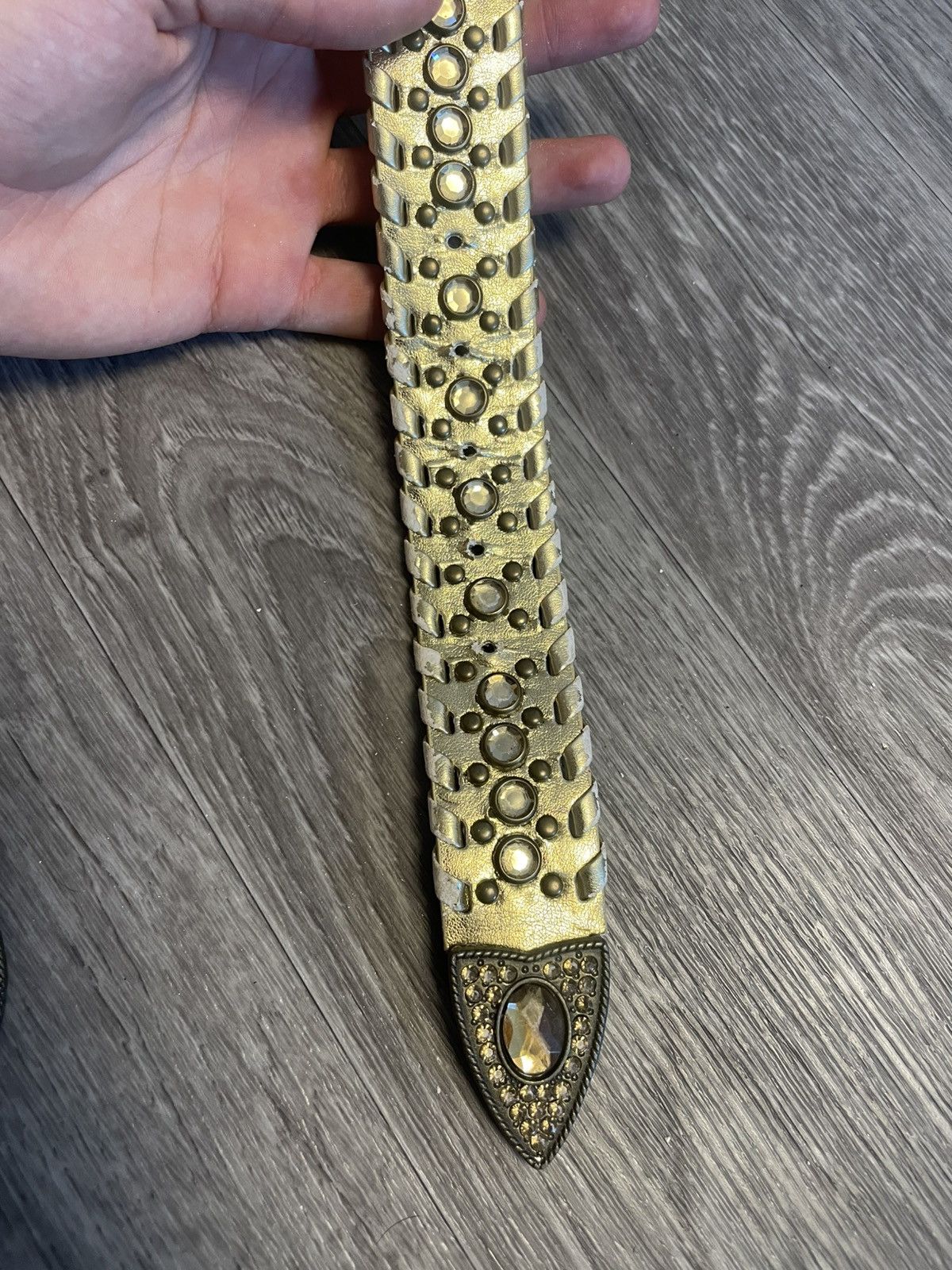 Other Vintage Gold Studded Belt With Stones Y2K Size ONE SIZE - 14 Thumbnail
