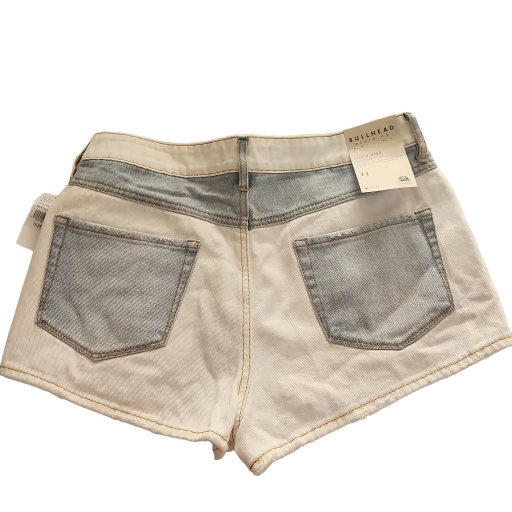 Bullhead Denim Co. Bullhead Denim Women's Size 11 White Lt Blue Button Front Ri Size 32" / US 10 / IT 46 - 6 Thumbnail