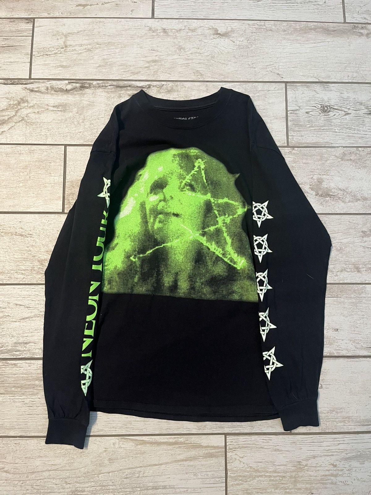 image of Playboi Carti Neon Tour Longsleeve in Black, Men's (Size Medium)