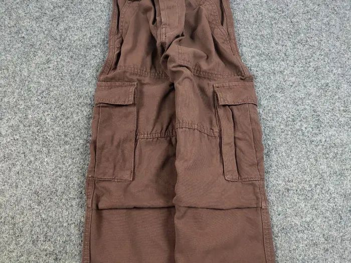 Japanese Brand Vintage 90s Japanese Brown Cargo canvas Pants Y2K Hype Style Size US 30 / EU 46 - 8 Thumbnail