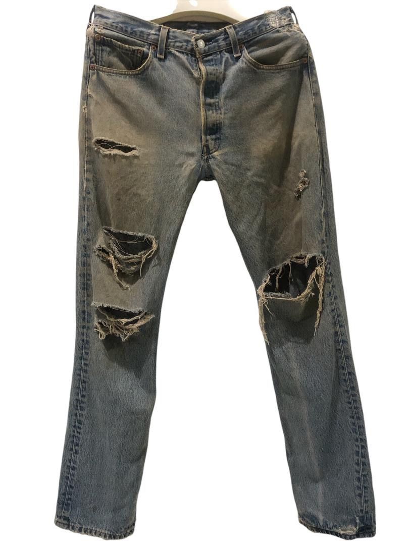 Levi's Vintage Clothing × Vintage Vintage 501 Distressed Levi's Denim. Size US 34 / EU 50 - 1 Thumbnail
