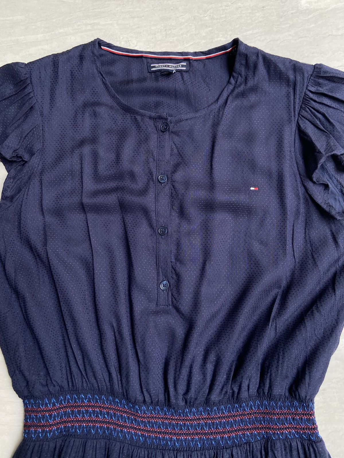 Tommy Hilfiger TOMMY HILFIGER Navy Midi Dress Size S / US 4 / IT 40 - 10 Thumbnail