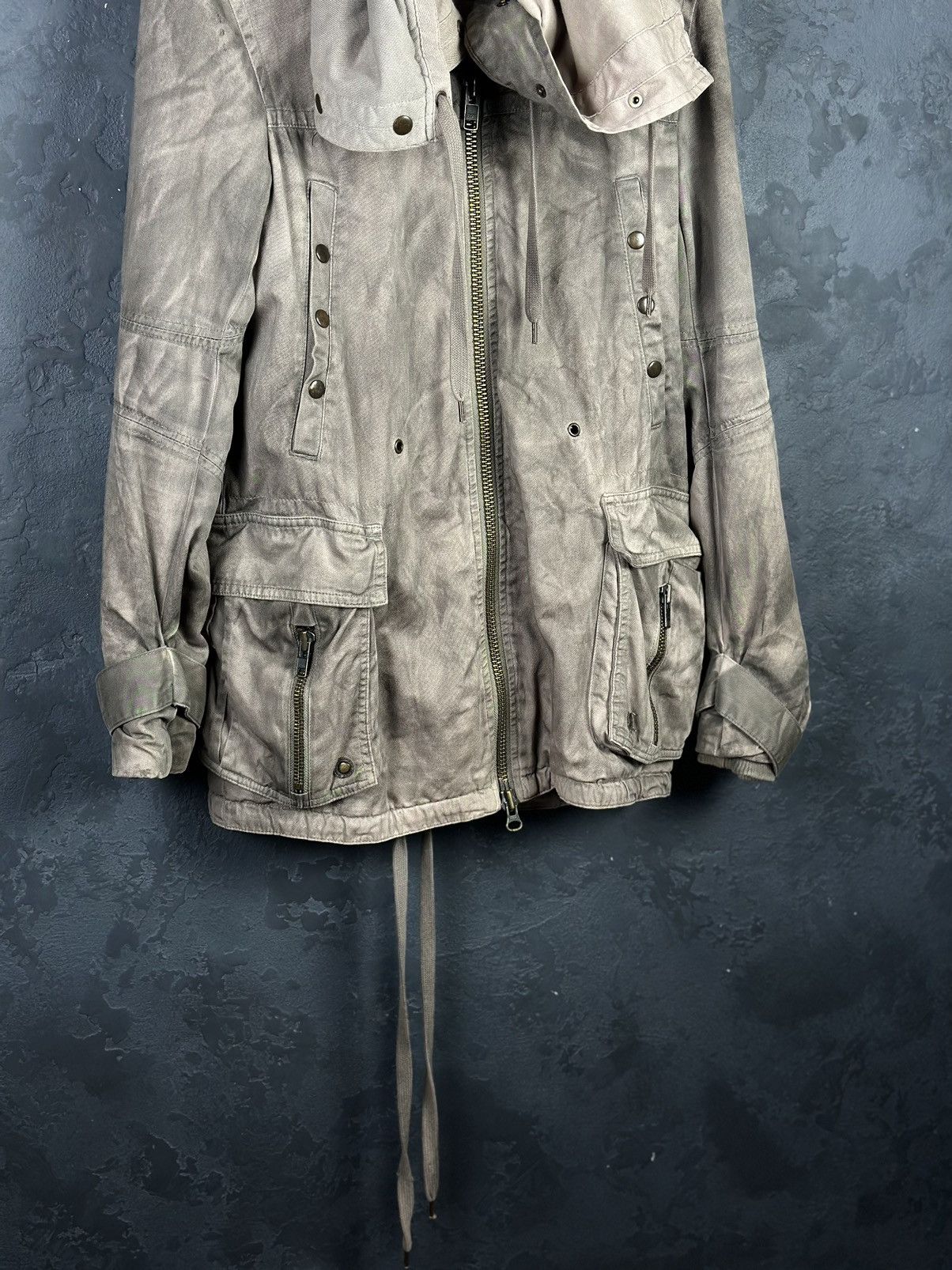 Allsaints AllSaints Parka Jacket Gray Faded Avant Garde Size US M / EU 48-50 / 2 - 3 Thumbnail