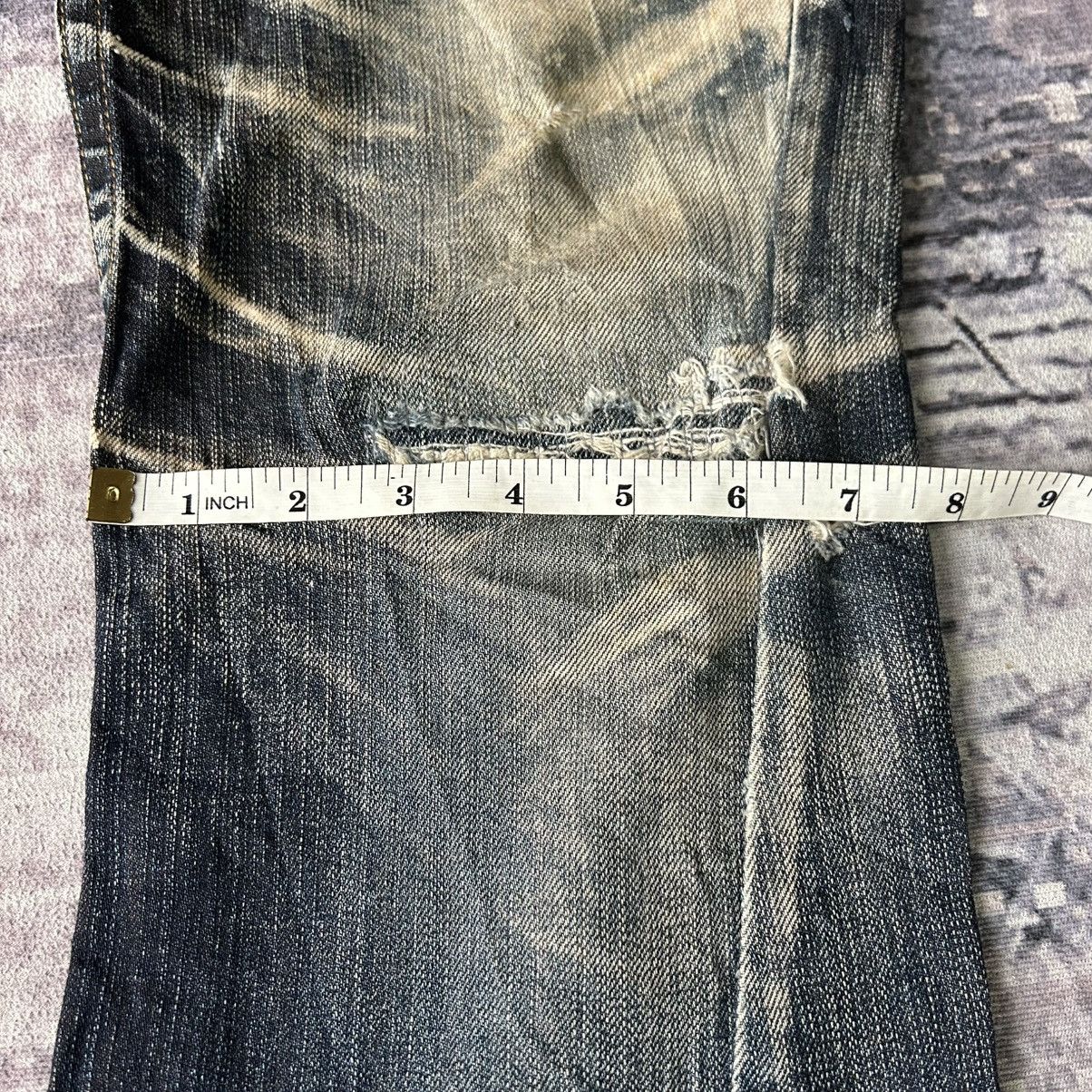 Tornado Mart Flared “ Tornado Mart “ Distressed Mudwash Jeans Size US 34 / EU 50 - 14 Thumbnail