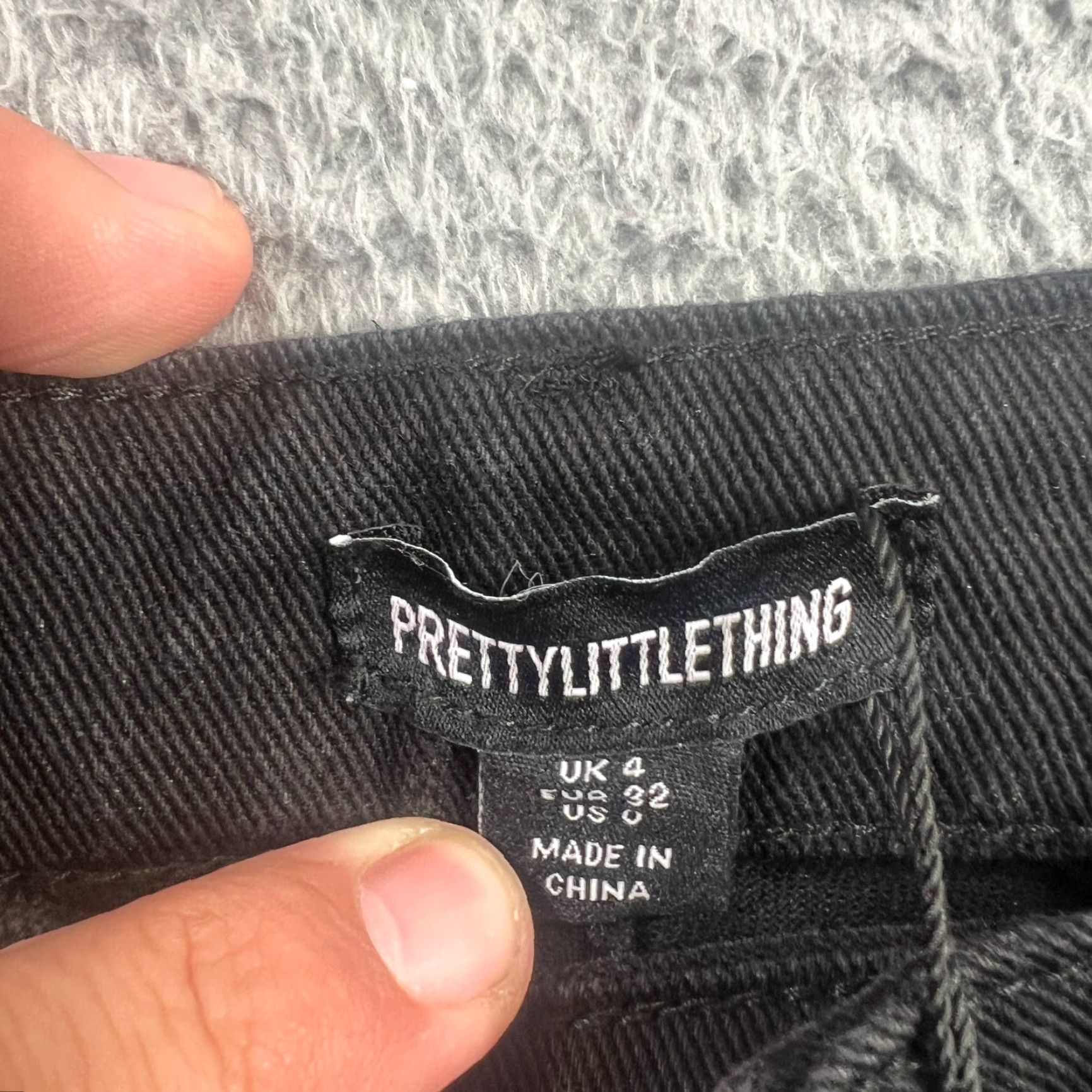 PrettyLittleThing PRETTY LITTLE THING Plus Jeans Womens 0 Black Distressed Wide Leg Pants Size 25" / US 0 / IT 36 - 6 Thumbnail