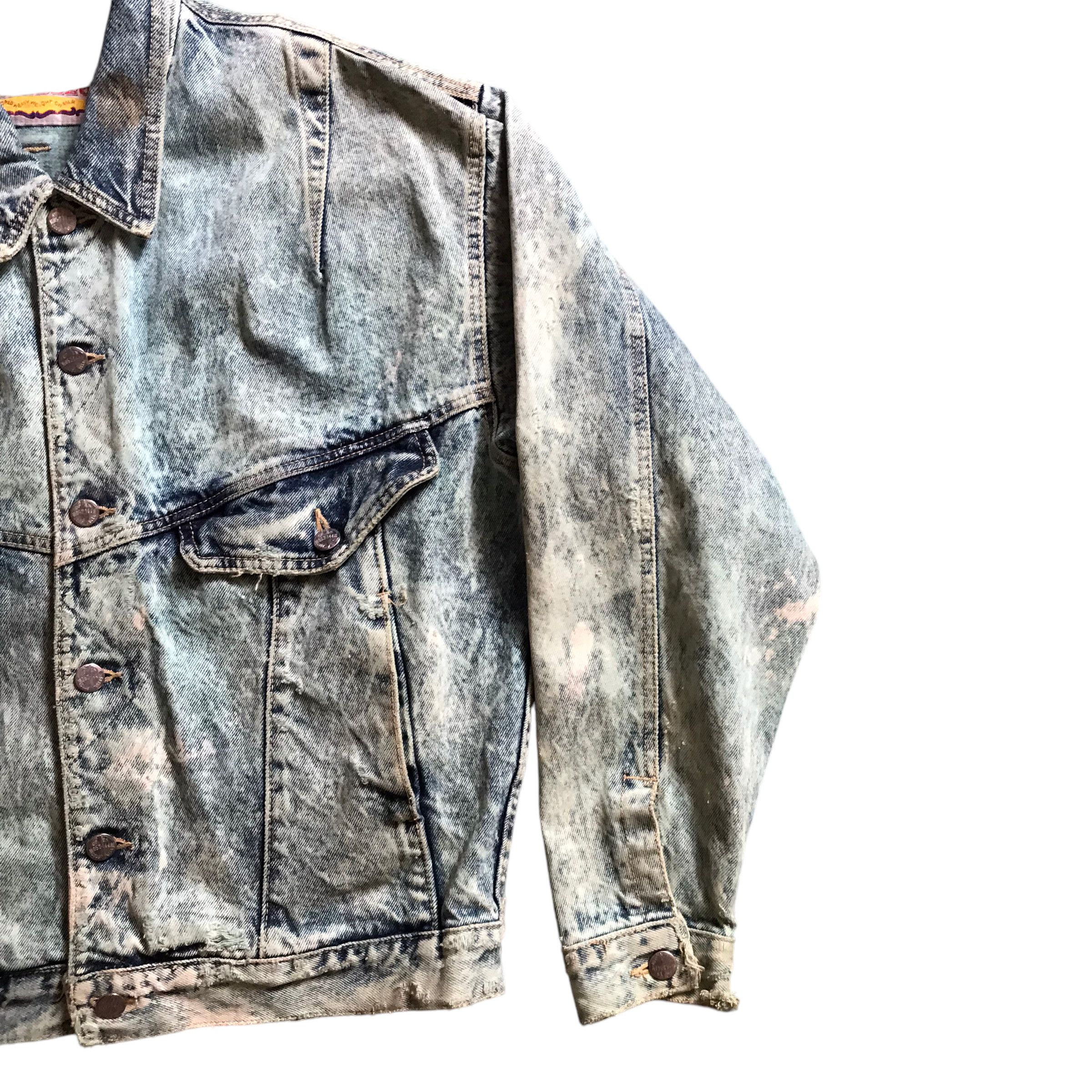 If Six Was Nine × Issey Miyake × Japanese Brand Code Bleu Trucker Jacket Inspired Issey Miyake acids Wash Size US L / EU 52-54 / 3 - 3 Thumbnail