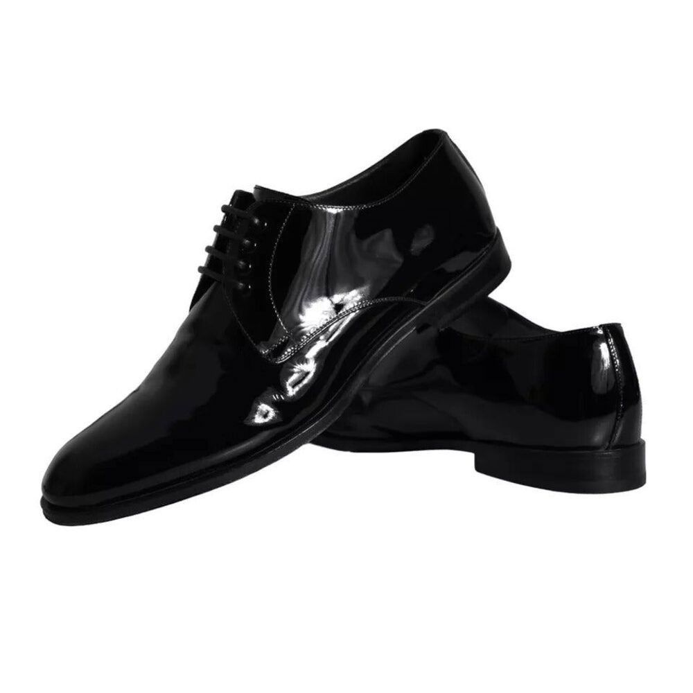 Dolce & Gabbana Dolce & Gabbana Black Calfskin Leather Derby Men Dress Shoes Size US 9 / EU 42 - 3 Thumbnail