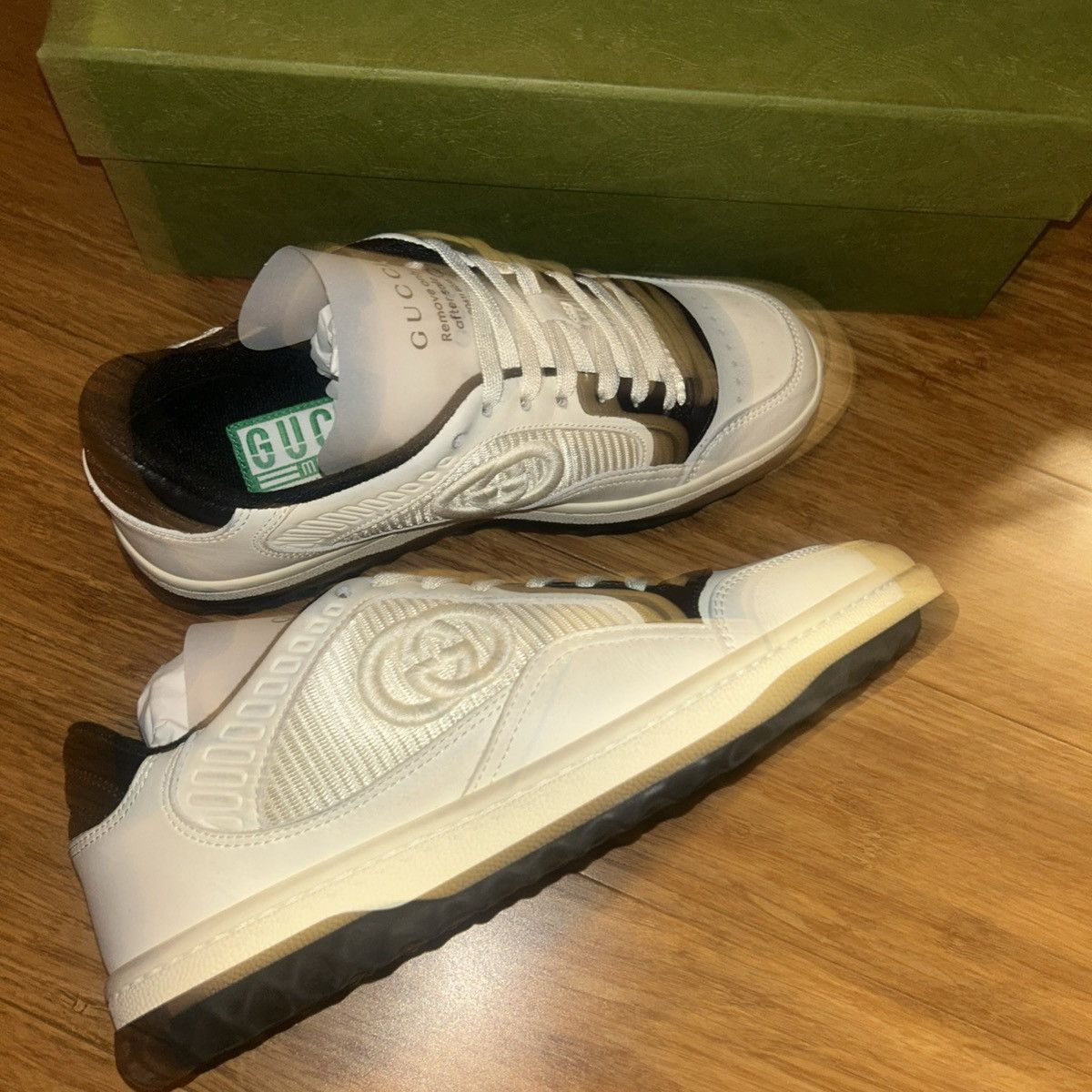 Gucci Gucci Mac80 Sneaker Off White Black Size US 4.5 / IT 34.5 - 3 Thumbnail