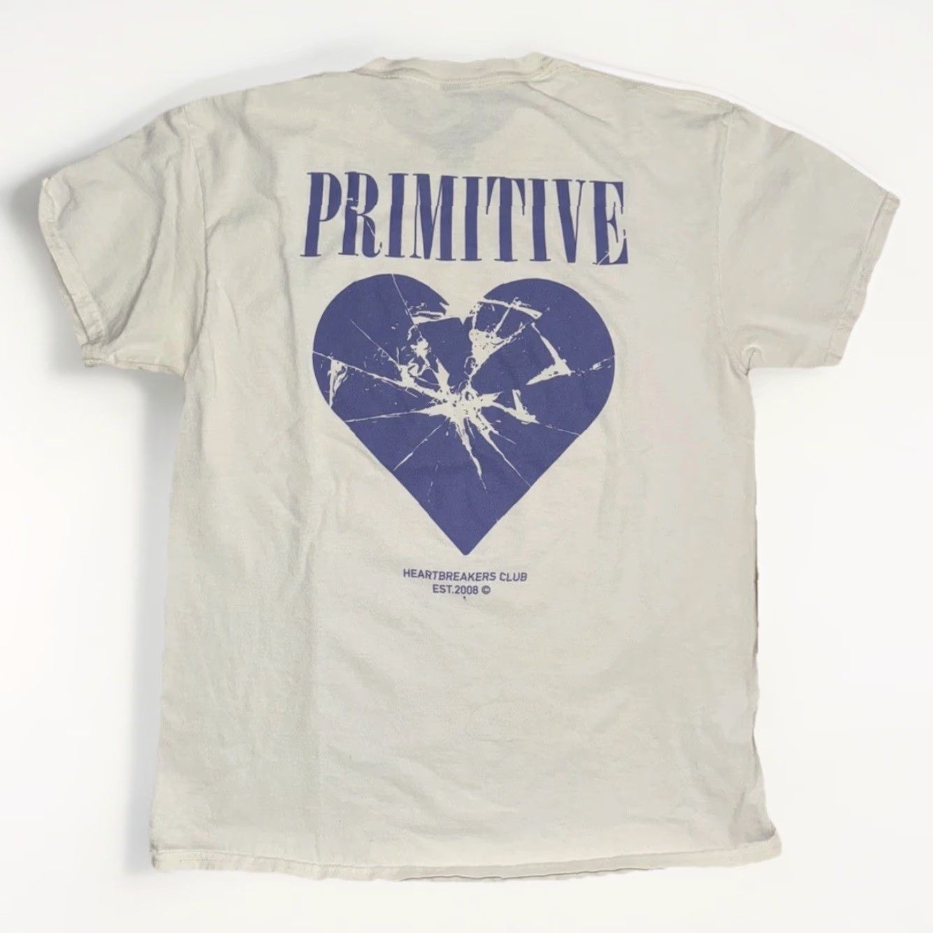 Primitive Primitive Heart Breakers Club Graphic T-Shirt White Medium Mens Cotton Short Sleeve Crew Neck Vintage No 18x25 Skate Streetwear Size US M / EU 48-50 / 2 - 2 Thumbnail