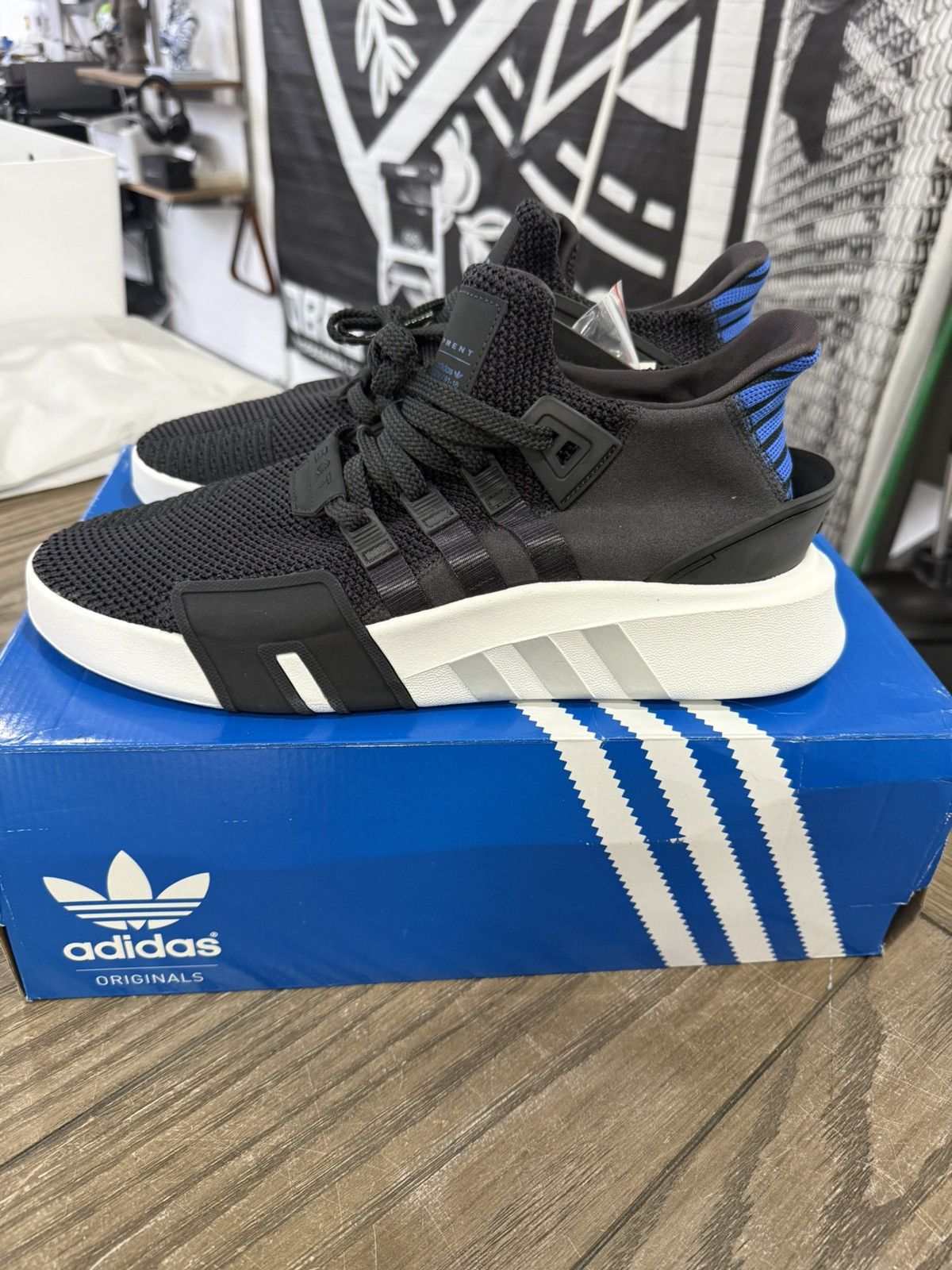 Adidas × Designer ⚡️ Adidas EQT BASK ADV Black CQ2994 New! Size 12 ⚡️ Size US 12 / EU 45 - 2 Thumbnail