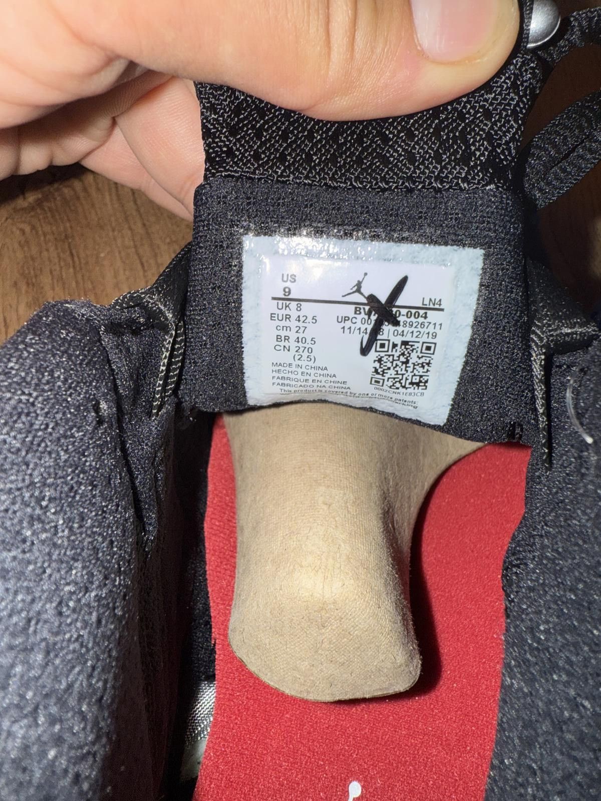 Jordan Brand Jordan 14 Retro Supreme Black Size US 9 / EU 42 - 7 Thumbnail
