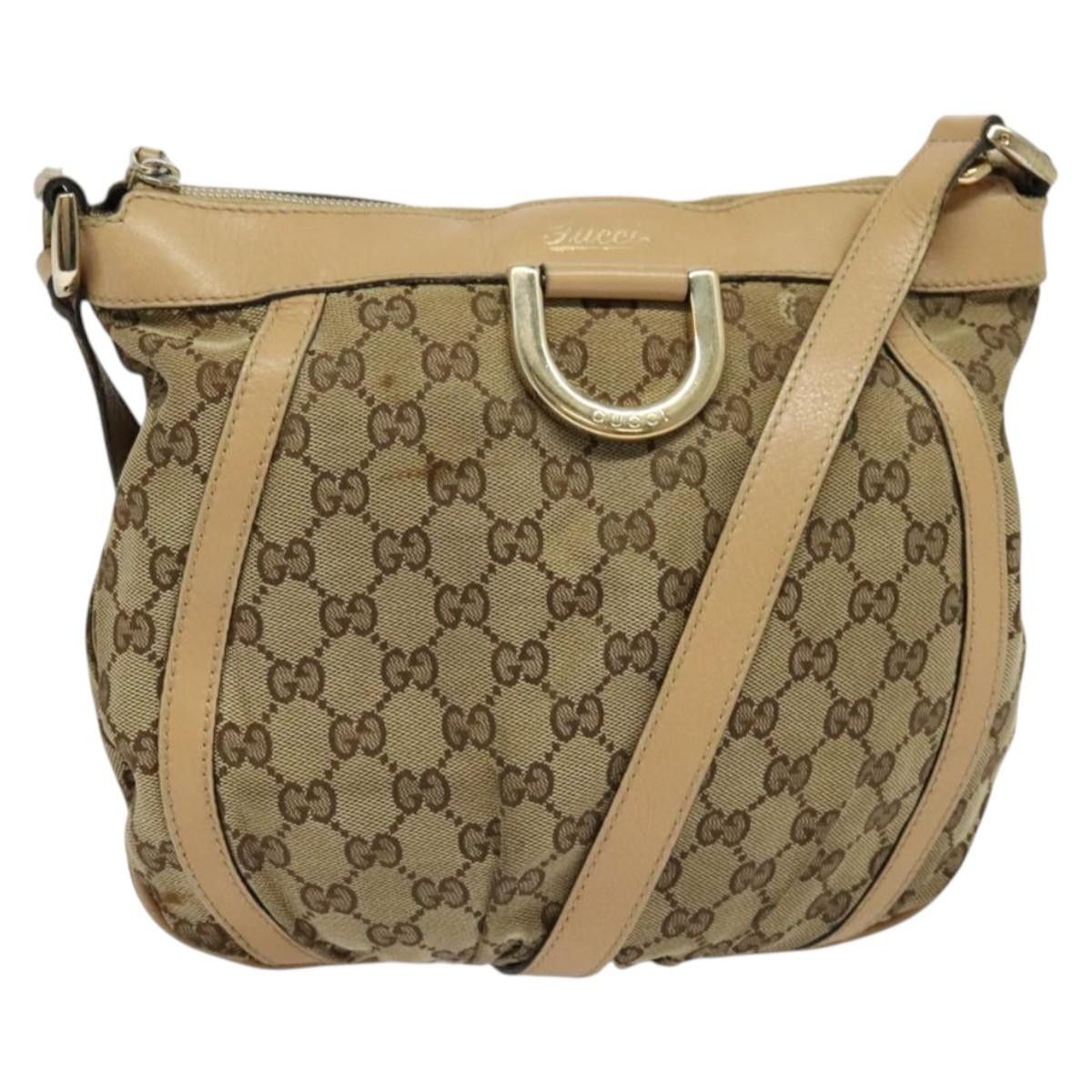 Gucci GUCCI GG Canvas Shoulder Bag Beige Gold Size ONE SIZE - 1 Thumbnail