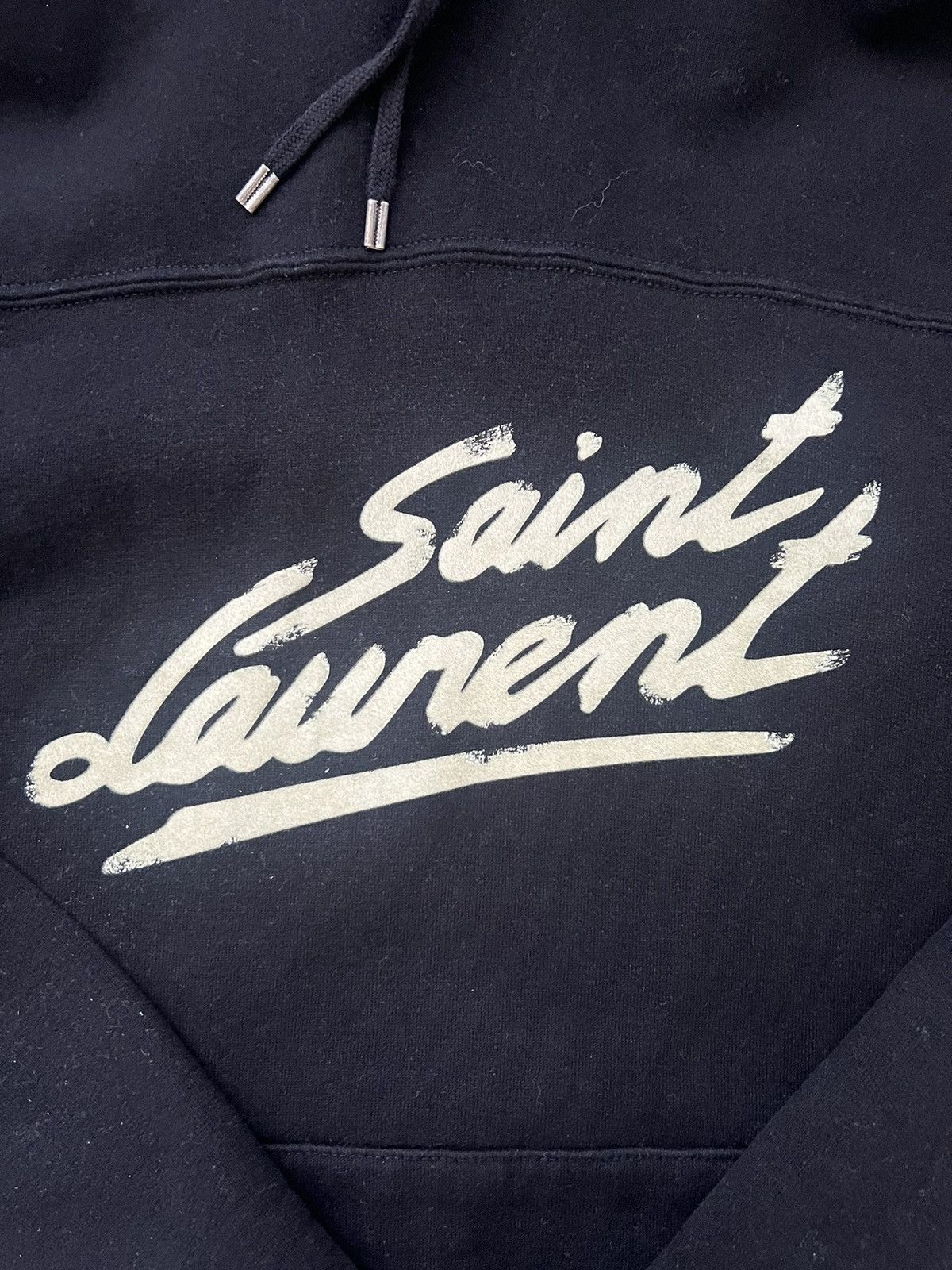 Saint Laurent Paris × Yves Saint Laurent Black Saint Laurent Graphic Hoodie Size US L / EU 52-54 / 3 - 2 Thumbnail
